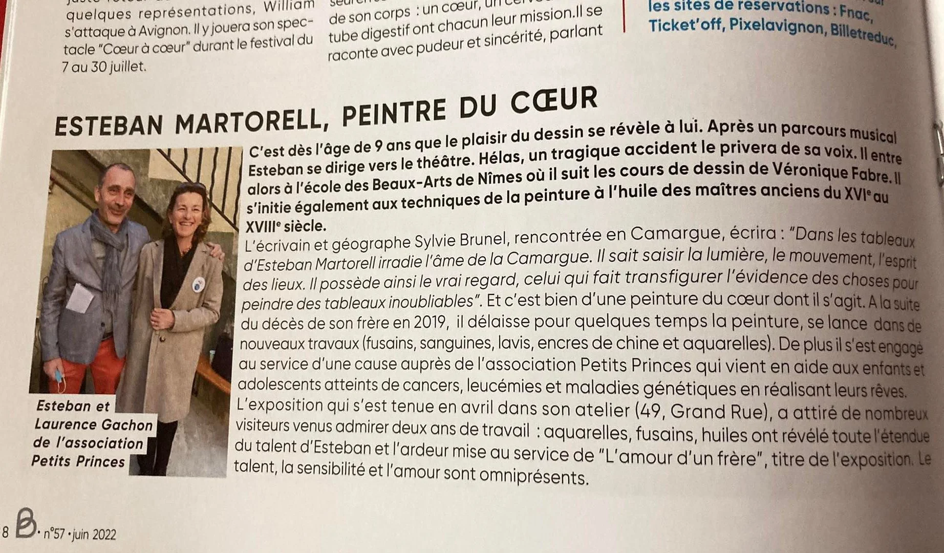 Esteban Martorell et Laurence Gachon - représentant l'association petit Prince lors d'une action humanitaire..