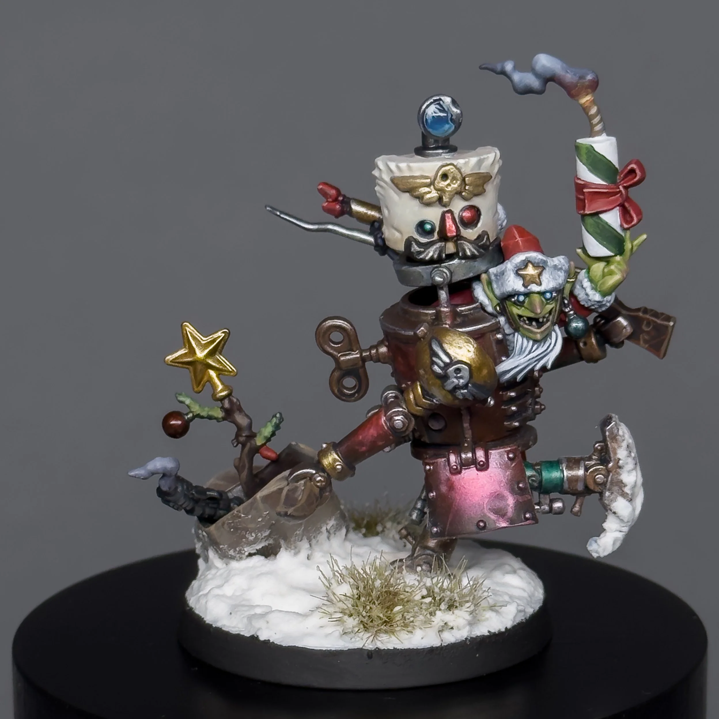 Da Red Gobbo, tabletop+, niveau tabletop+, service de peinture, orks, 40k, falcon miniatures, command de peinture, commission, falcon miniatures, rose sacré, magnet, magnétizé