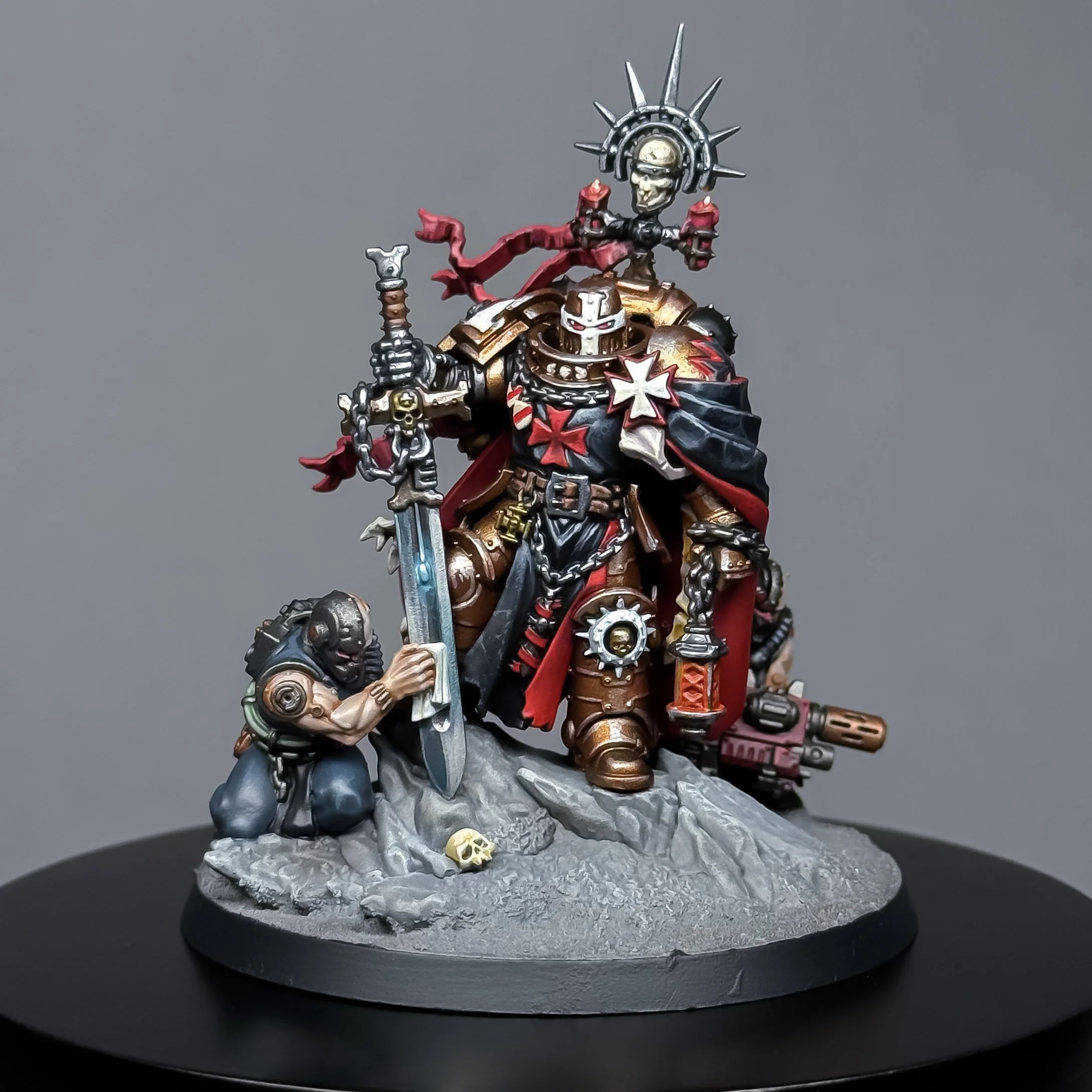 High Marshal Helbrecht - Tabletop, black templars, tabletop level, character, personnage, service de peinture, falcon miniatures, peintre pro, commission d'armées