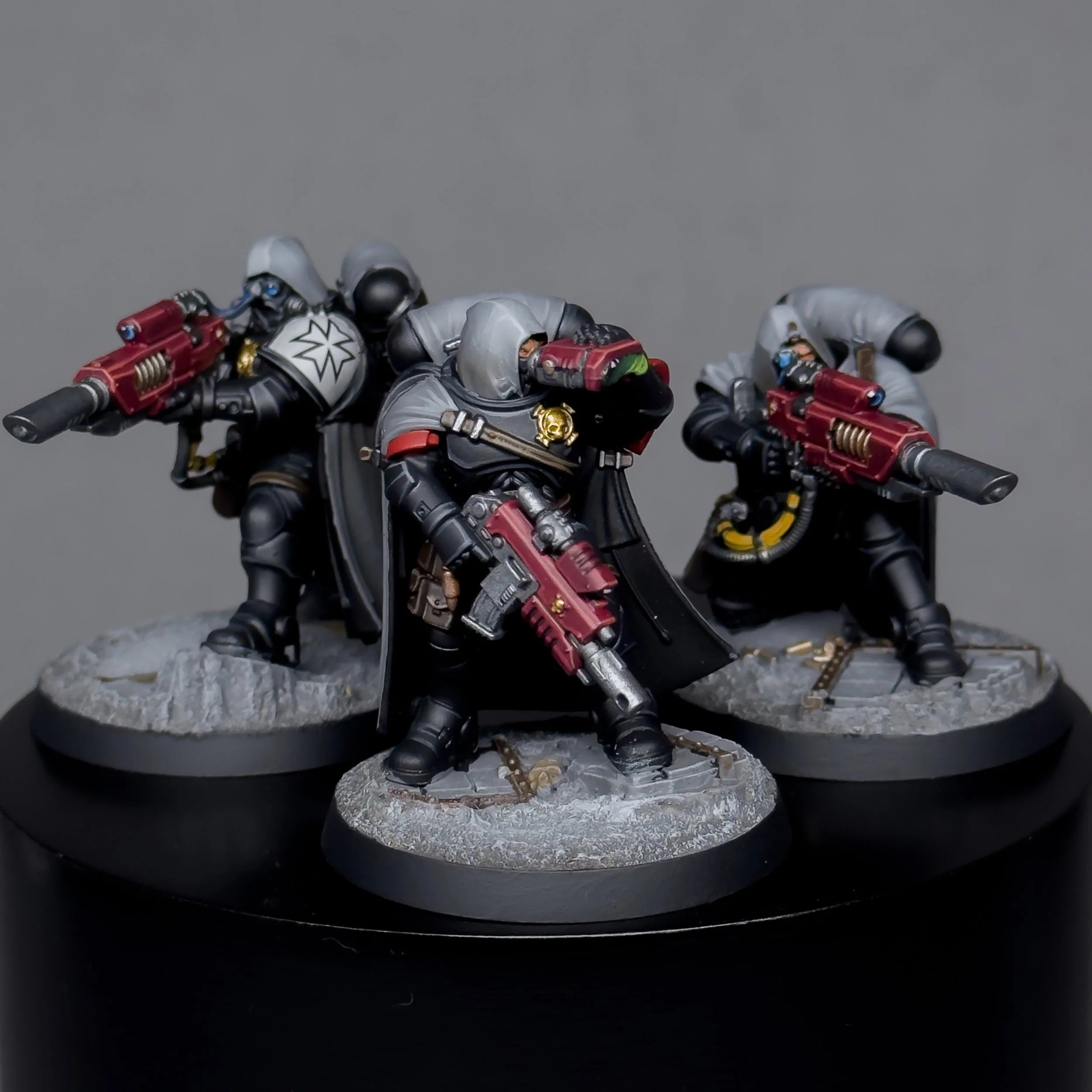 Black templars Eliminators, black templars, eliminators, primaris, space marines, commande de peinture, nmn, non metalic metal, falcon miniatures, commande de peinture