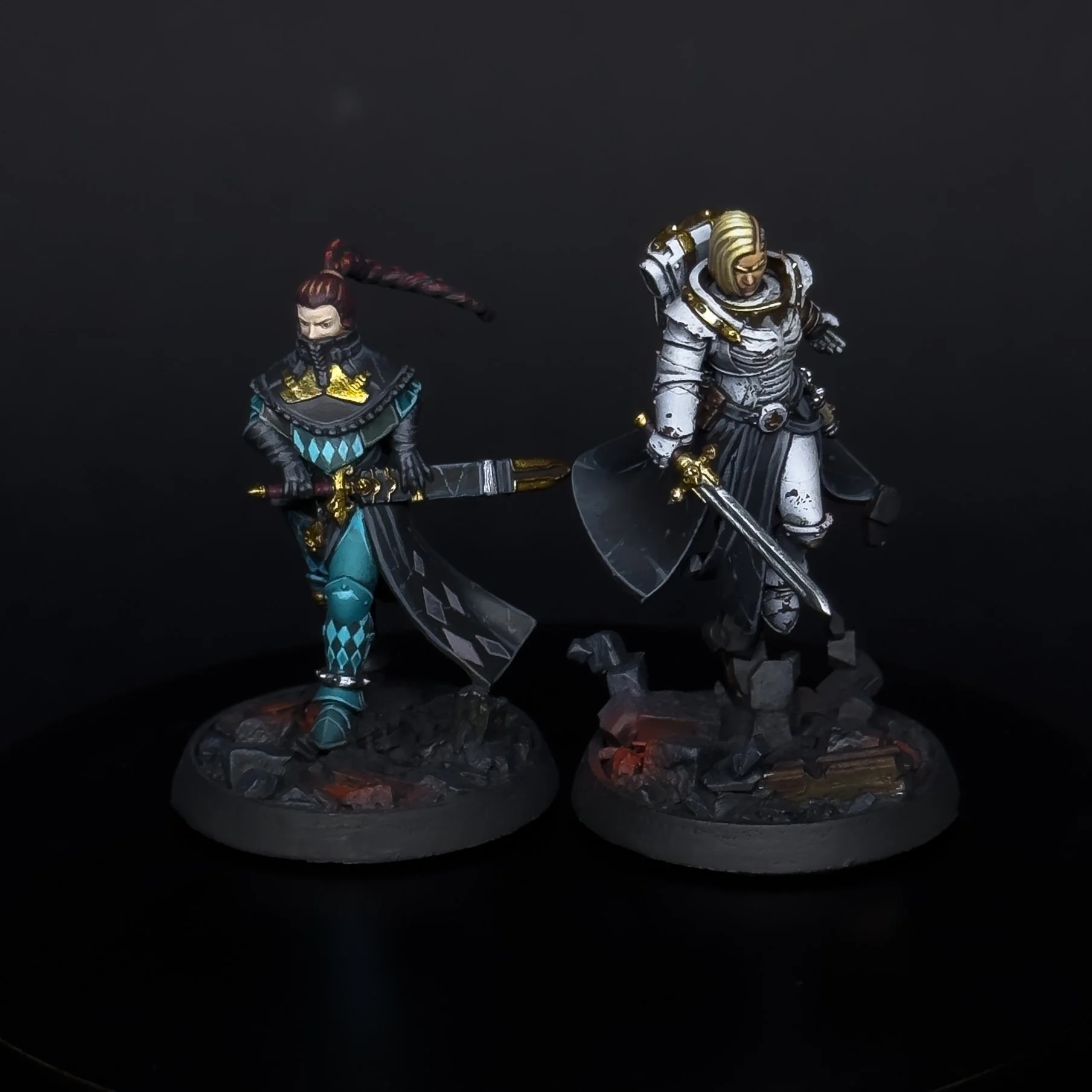 Daemonifuge – Ephrael Stern & Kyganil,  adepta sororitas, warhammer 40 000, warhammer 40k, warhammer, soeurs de bataille, commission, service de peinture, falcon miniatures, tabletop+ level