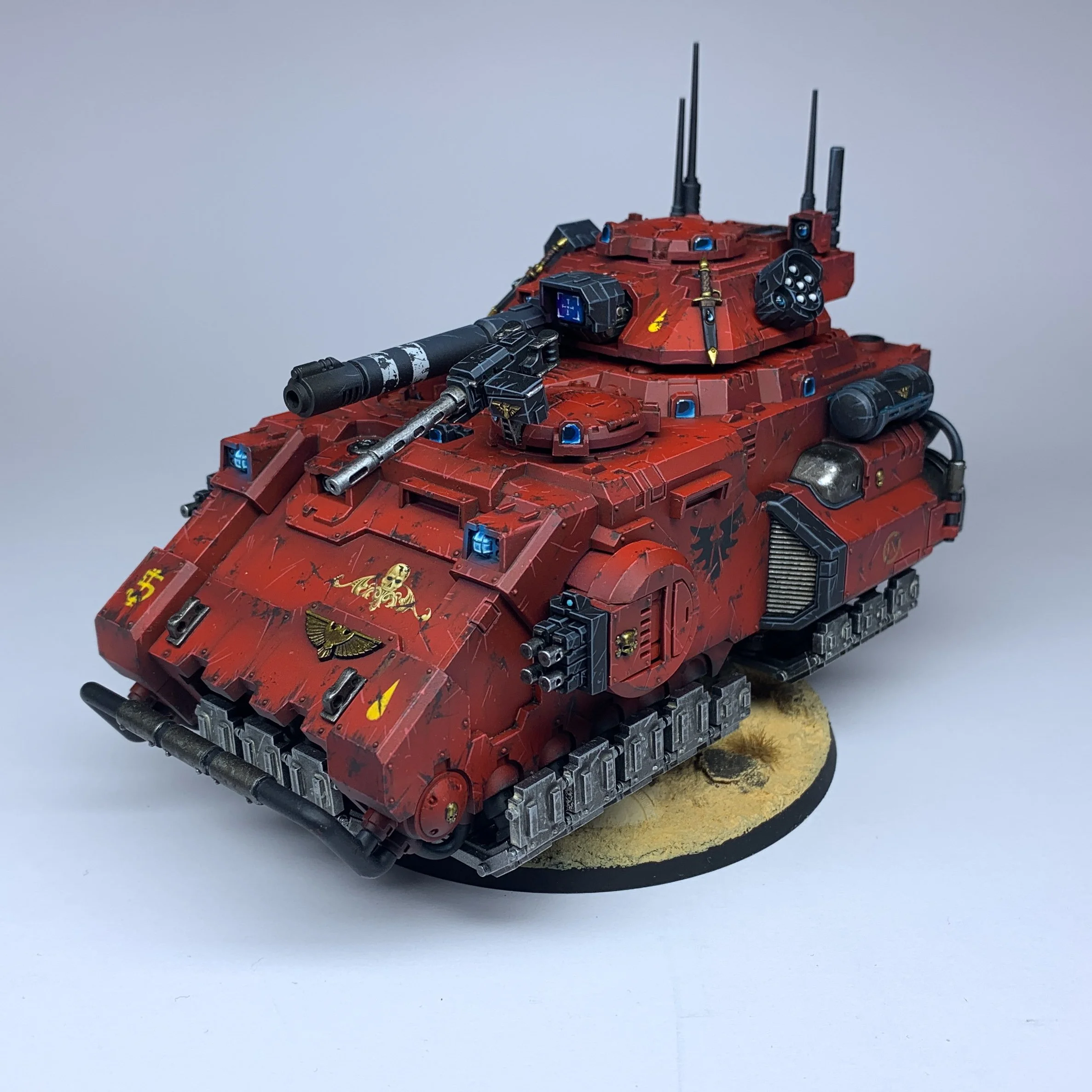 Char Gladiator blood angels tabletop+ socle désertique commission warhammer40k warhammer 40000