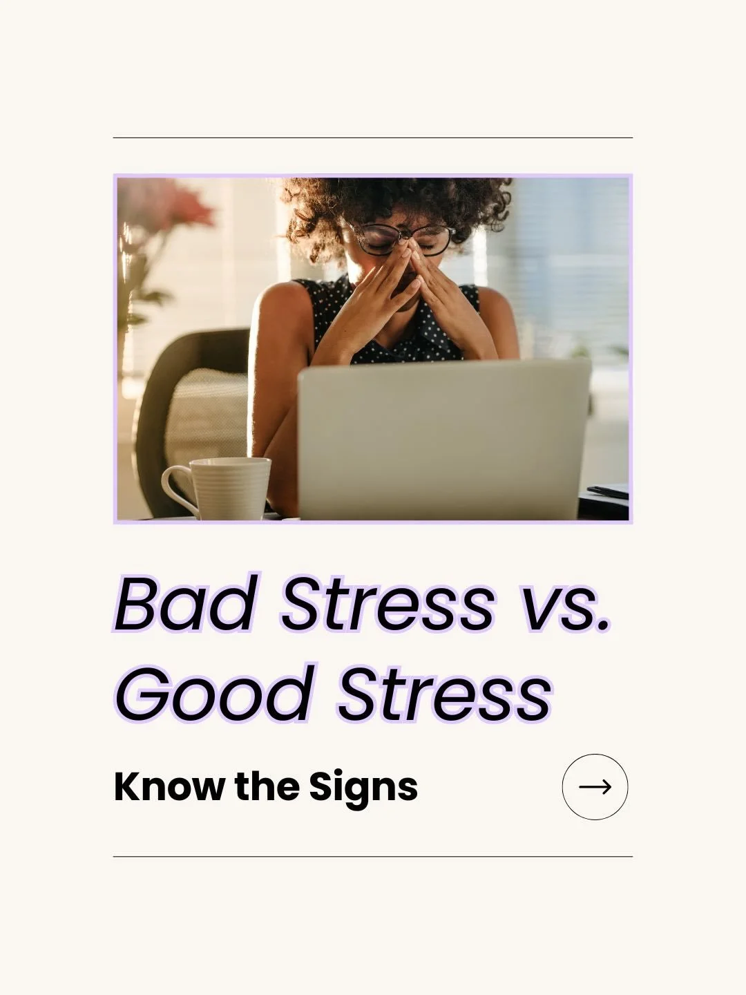 🦋 good stress = butterflies
🌀 bad stress = spiraling

✨ know the difference!

👂 ep 21 &rarr; Eye Movements, Wild Dreams &amp; Real Healing: EMDR Explained with Dana Carretta-Stein, The EMDR Coach @the_emdr_coach 

👂 listen &rarr; spotify, apple p