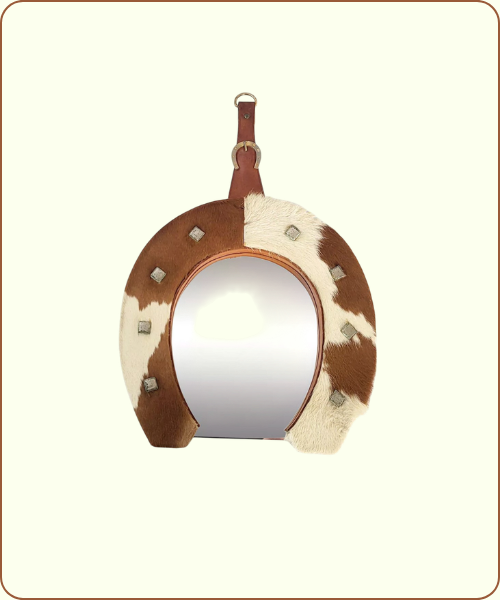 Miroir fer à cheval vintage 70