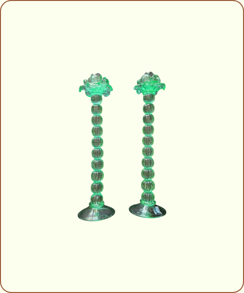 Bougeoirs verre soufflé vintage