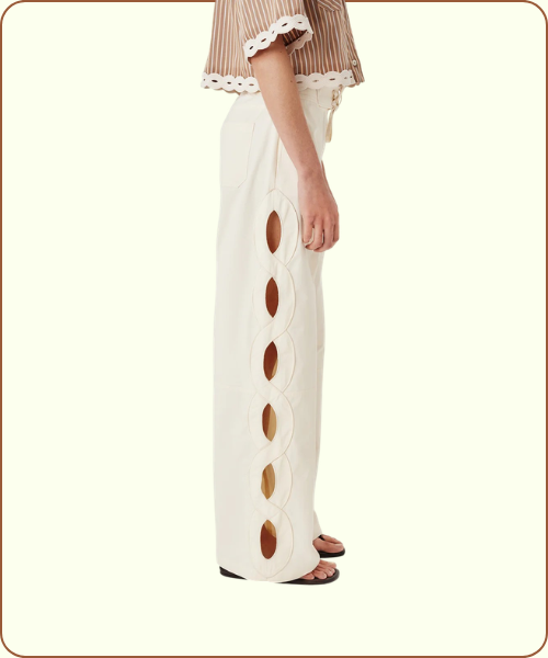 Pantalon écru Tressé