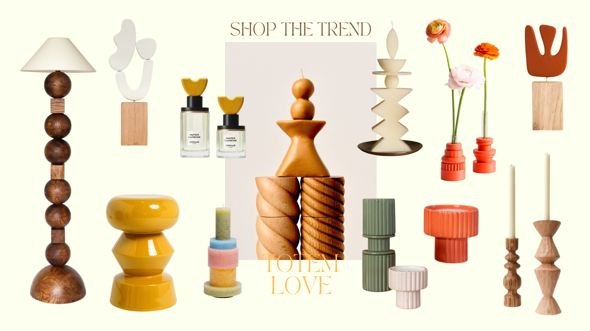 tendance selection shopping objets lampes deco totem design