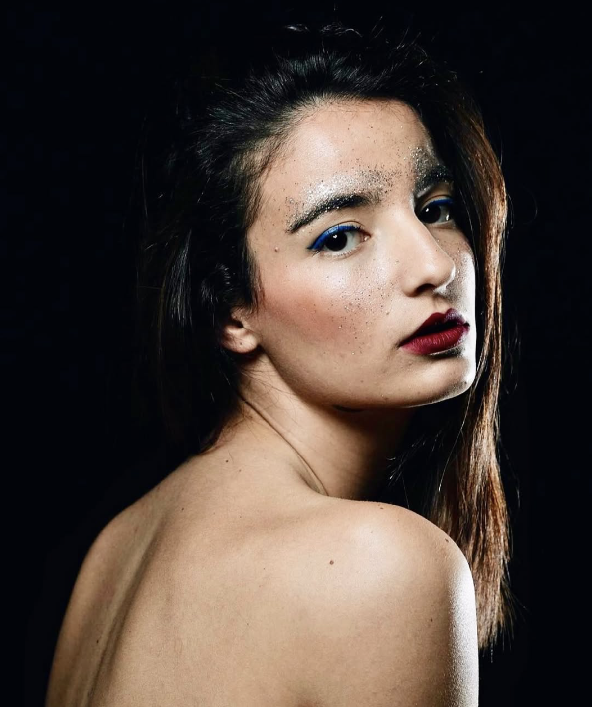 retrato de mulher sessão de estúdio