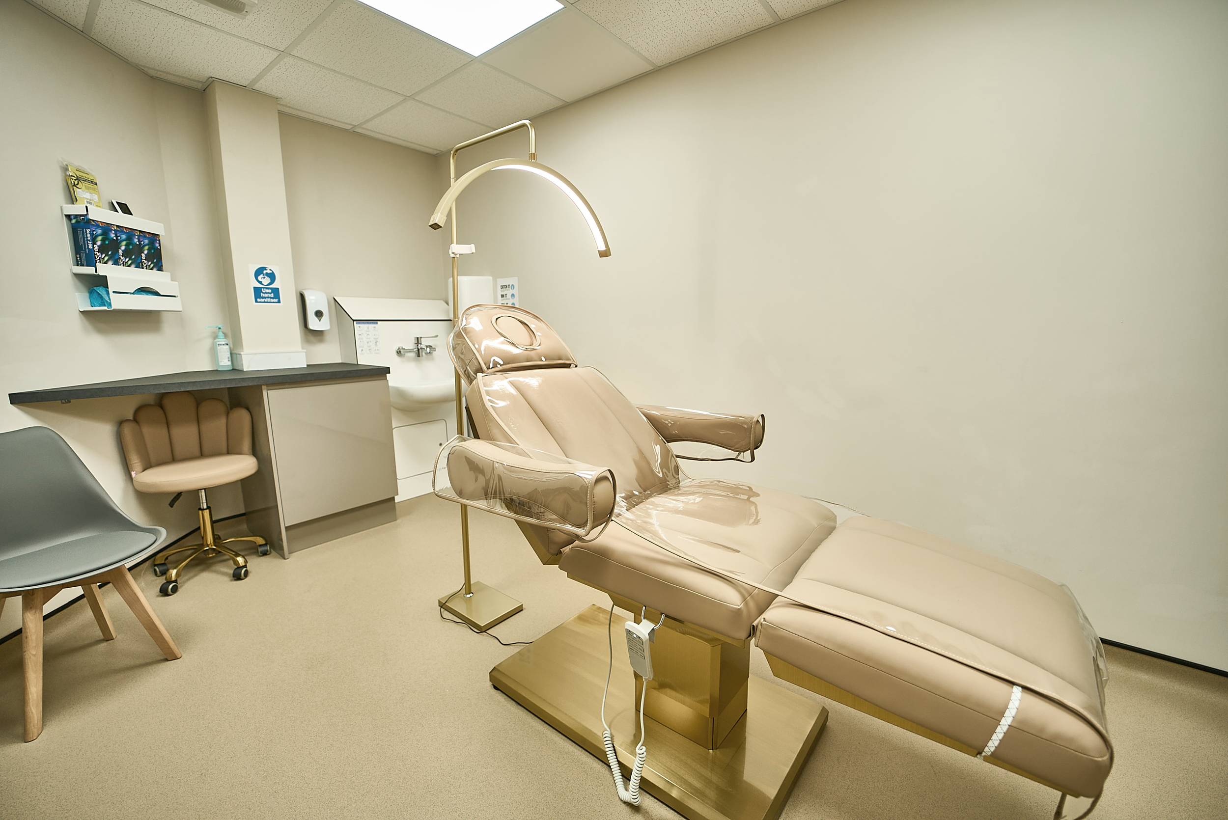 treatment room, JB Academy of Aesthetics, Kirkintilloch Glasgow