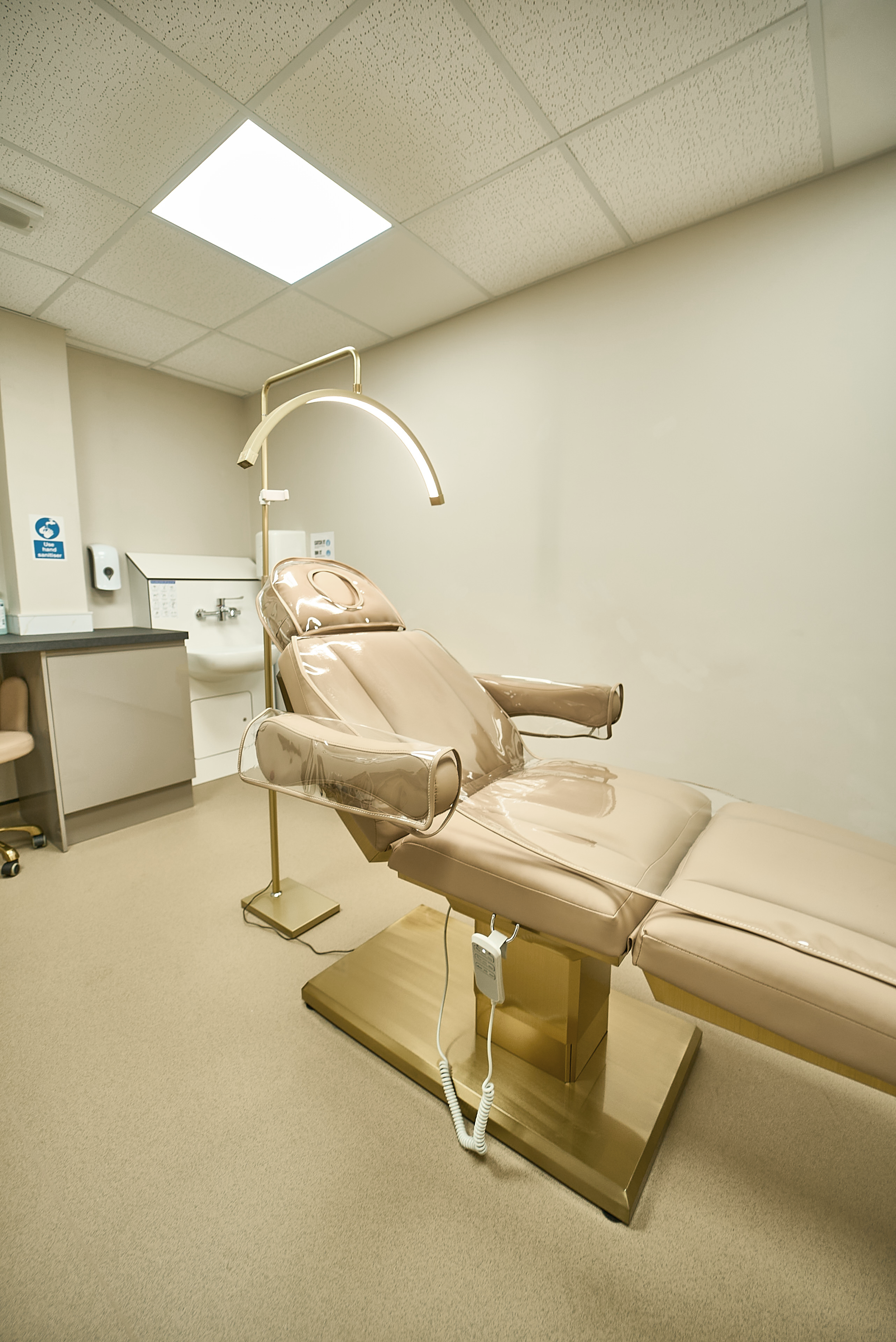 treatment room, JB Academy of Aesthetics, Kirkintilloch Glasgow