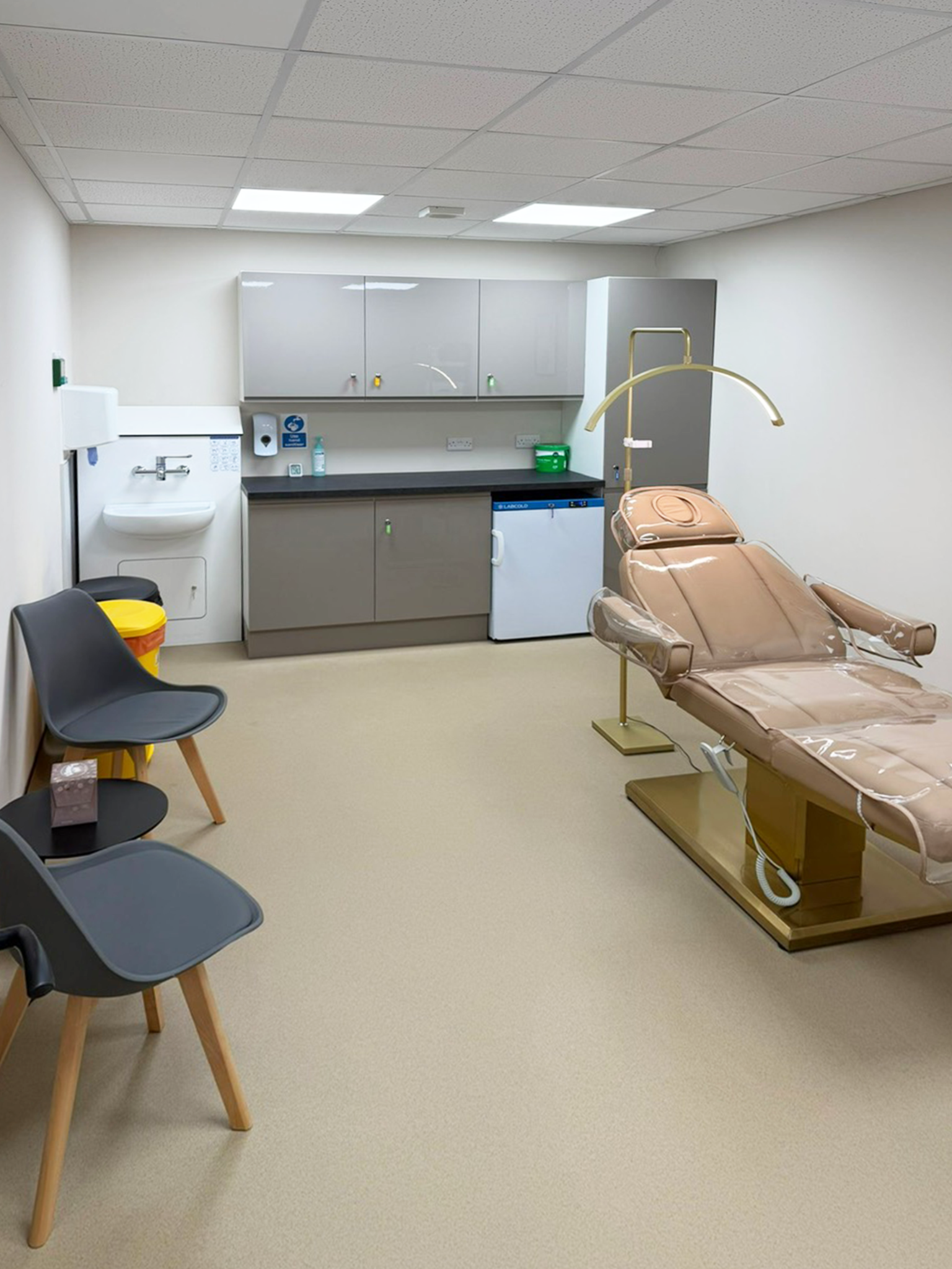 treatment room, JB Academy of Aesthetics, Kirkintilloch Glasgow
