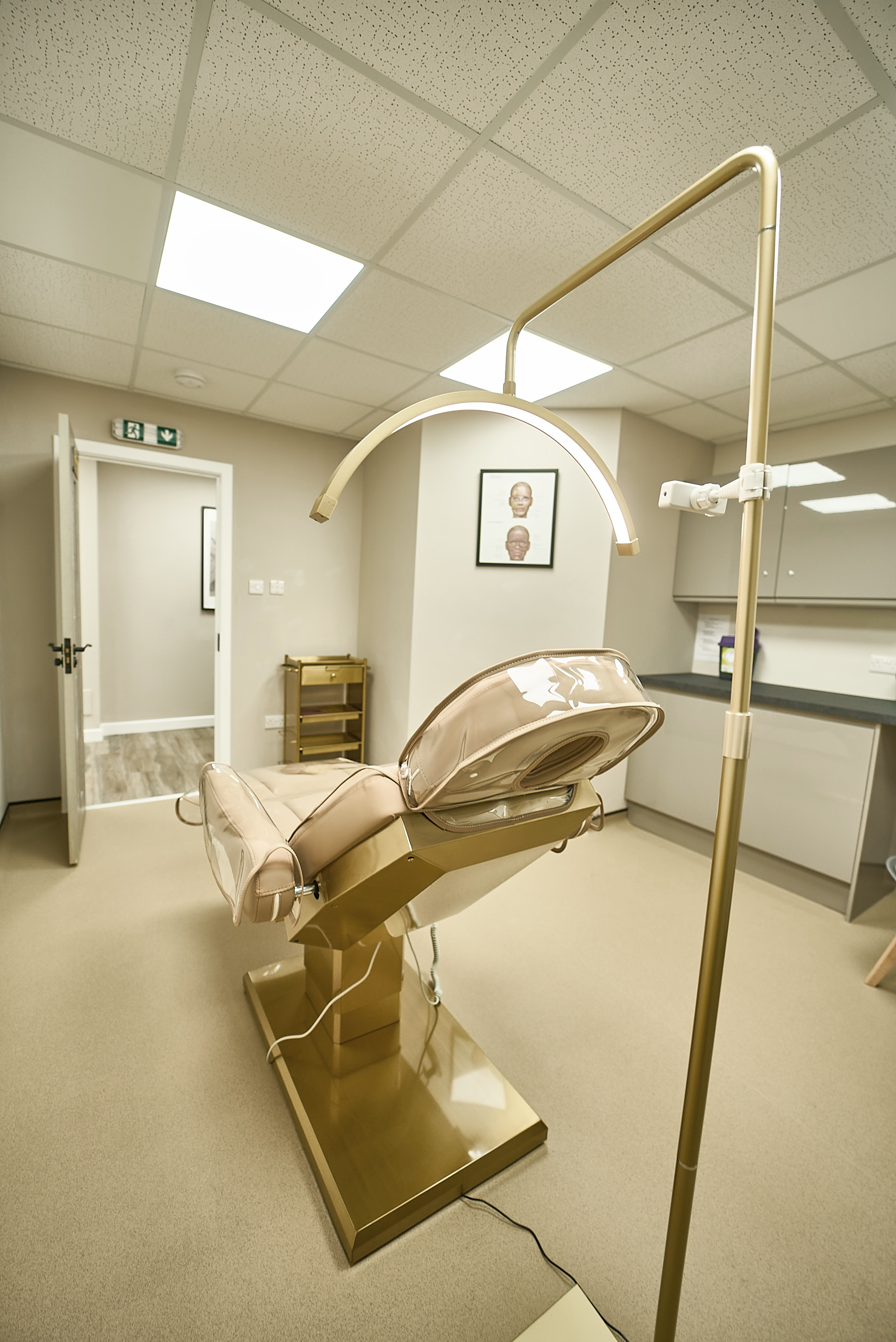 treatment room, JB Academy of Aesthetics, Kirkintilloch Glasgow