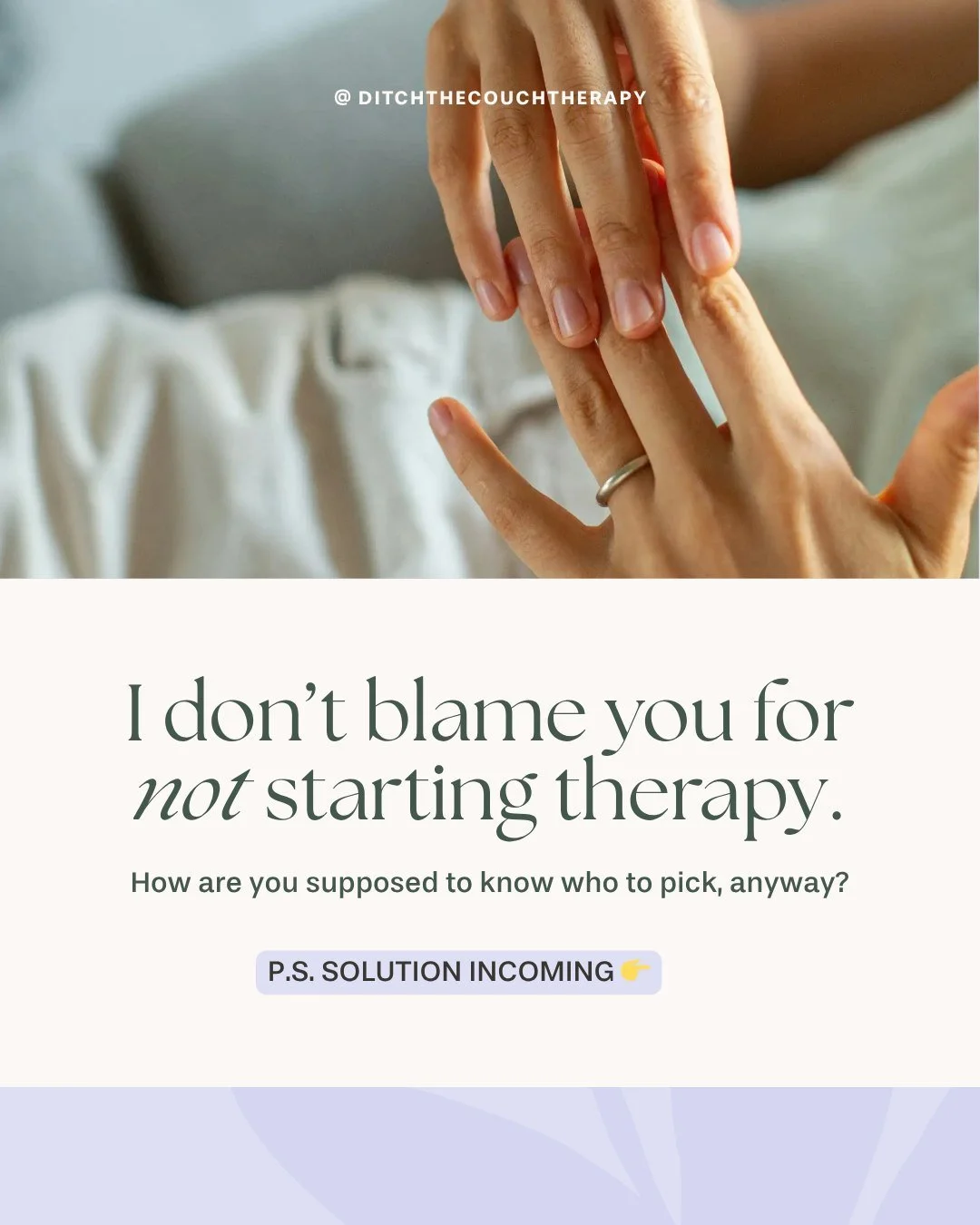 Comment &ldquo;GUIDE&rdquo; and we&rsquo;ll send it your way.

Finding a therapist shouldn&rsquo;t feel like decoding a language you never learned.

 This free guide breaks down what actually matters (and what doesn&rsquo;t) when you&rsquo;re looking