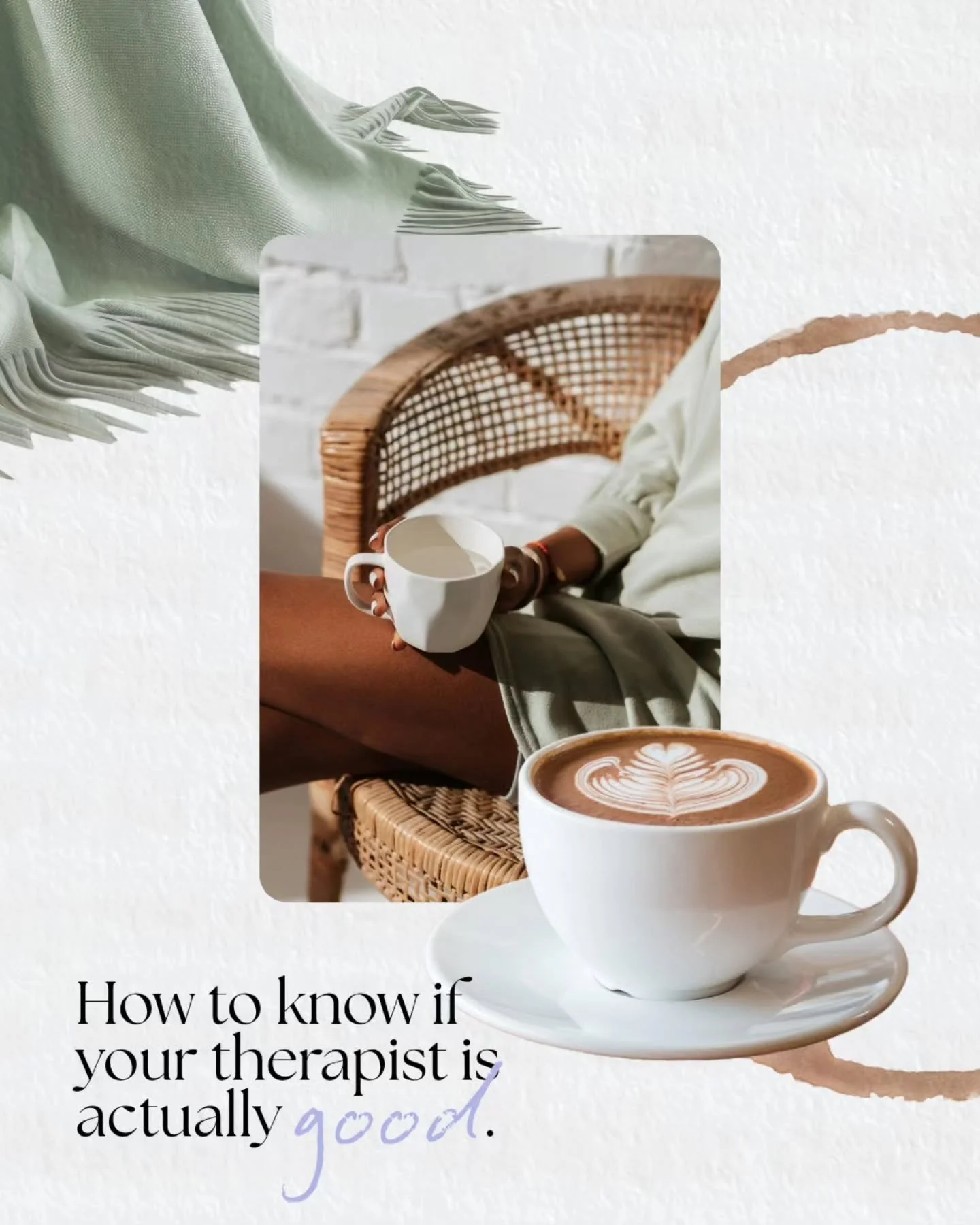 I am BEGGING you to please stop settling for mediocre therapy. 

Here's how to tell if your therapist is actually helping or just...existing in the room with you for 50 minutes: Swipe for the green flags you should be looking for. 

Real talk: if you