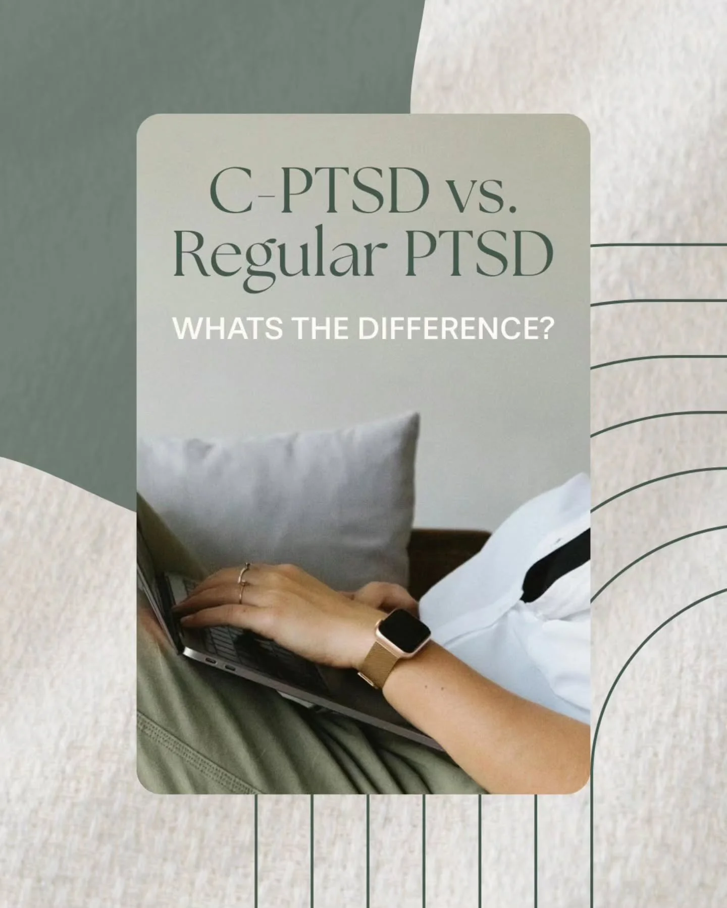 If you came to therapy thinking you had regular anxiety or depression and your therapist mentioned C-PTSD, it can be overwhelming. 

Here's the thing: C-PTSD or Complex PTSD is different from PTSD, and understanding the difference can actually be rea