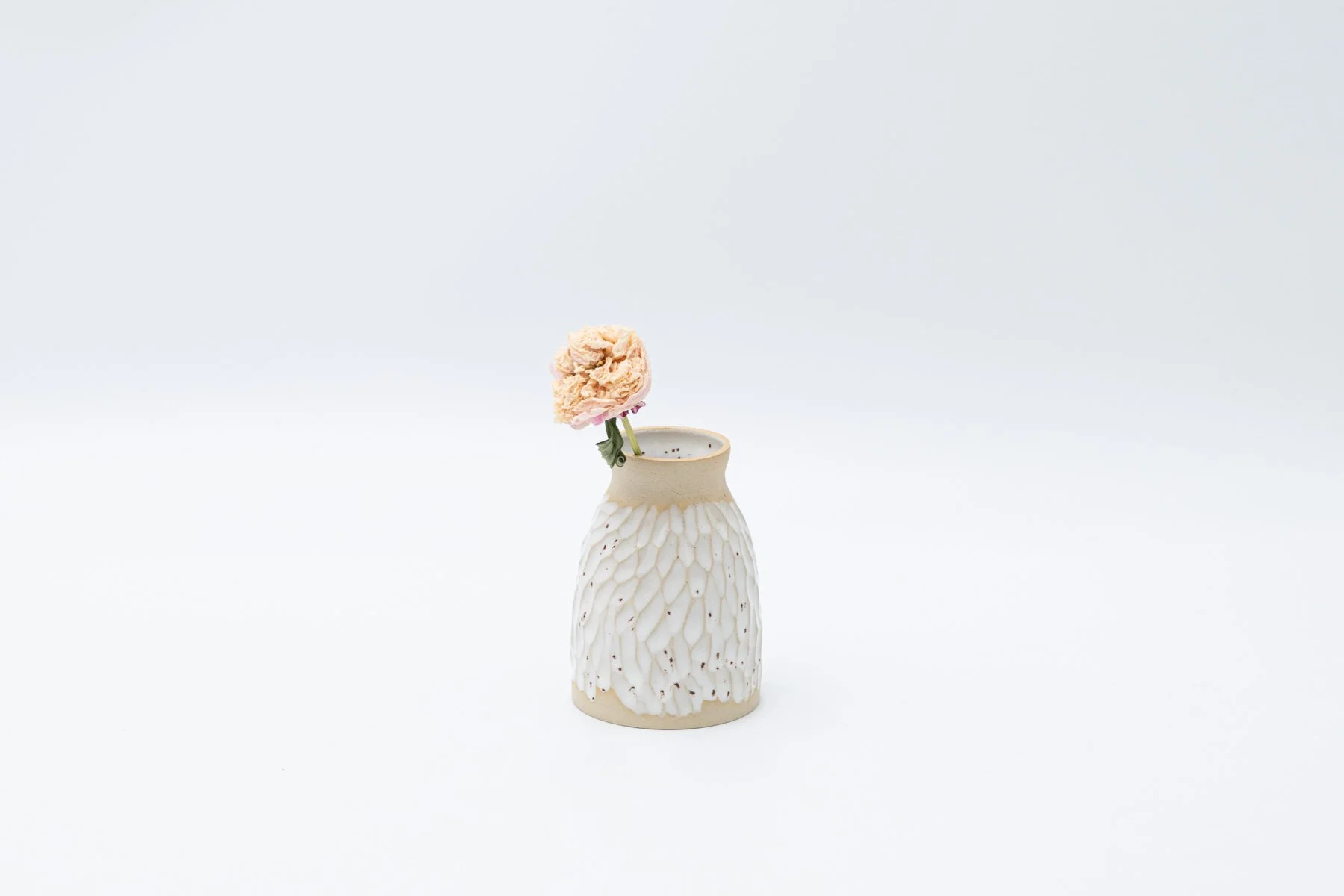 Textured Vase - S - White