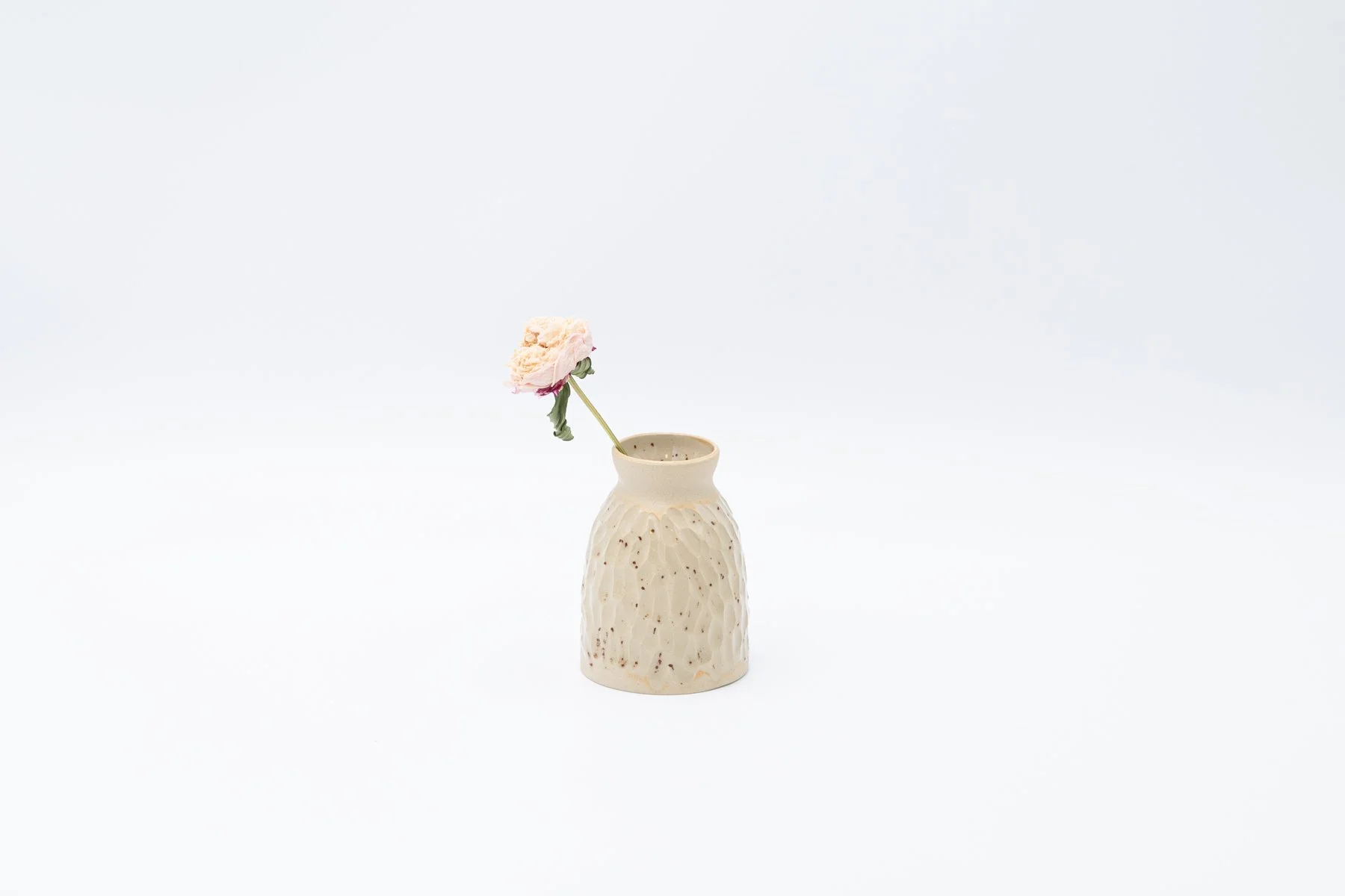Textured Vase - S - Beige