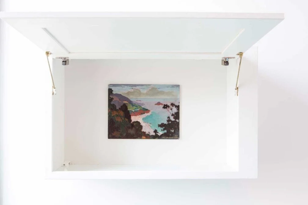 through the flesh-tone scenario, the imported combi-boudoir, installation view at Invites series, Zabludowicz Collection, 2013