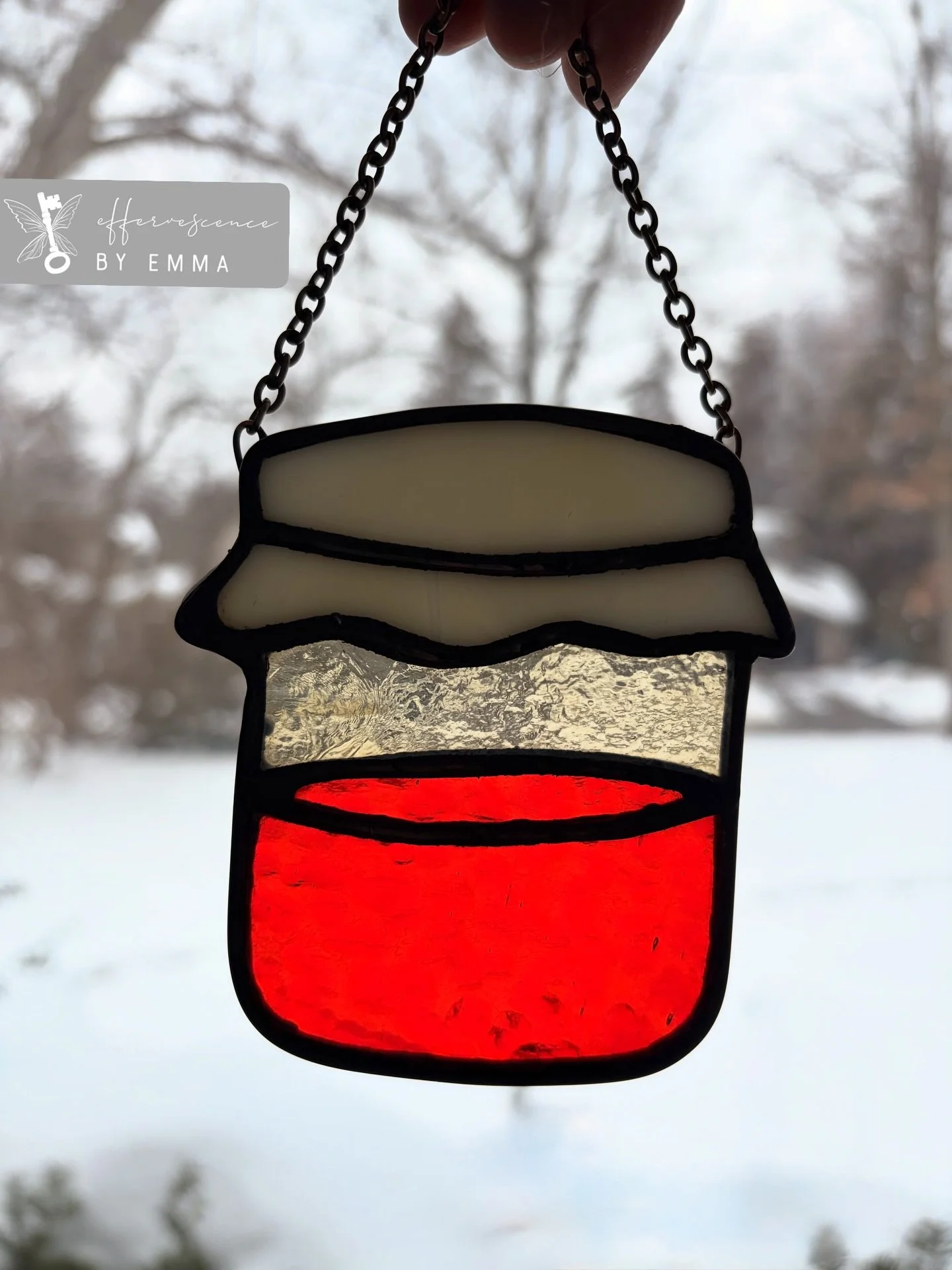 Adorable jam jar suncatcher! I will be attending 6 markets this summer at Trinity Bellwoods and Christie pits park so it&rsquo;s full swing on prepping pieces! Anything specific you are interested in seeing at my table??? Comment below!