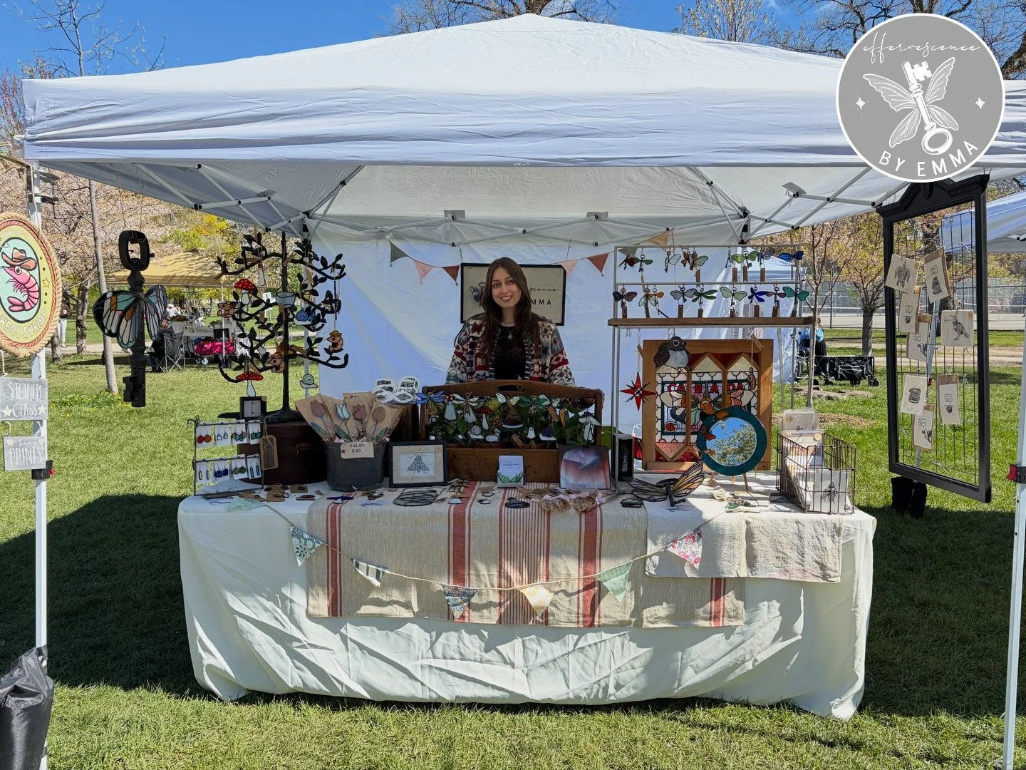 So excited for the next market June 14th!! 📍Trinity Bellwoods park. Lots of butterfly keys, shrimps, snails and ghosts will be available:) comment below if you want to see anything specific! 
#stainedglass#torontomarket#handmademarket#summerartisanm
