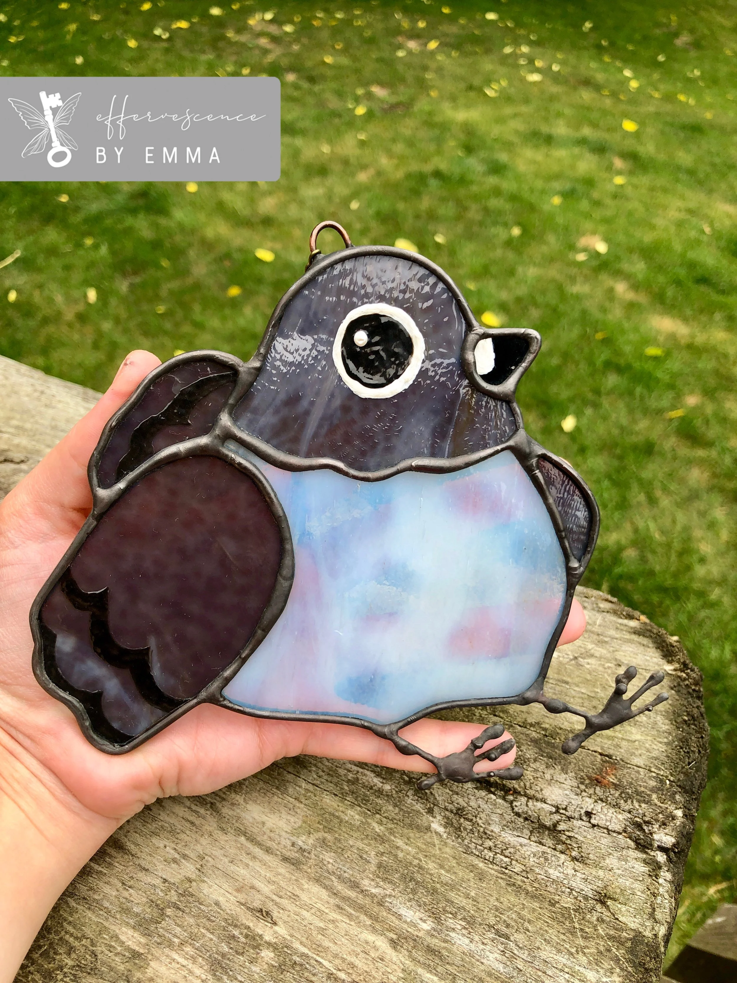 Stained Glass Pigeon Suncatcher