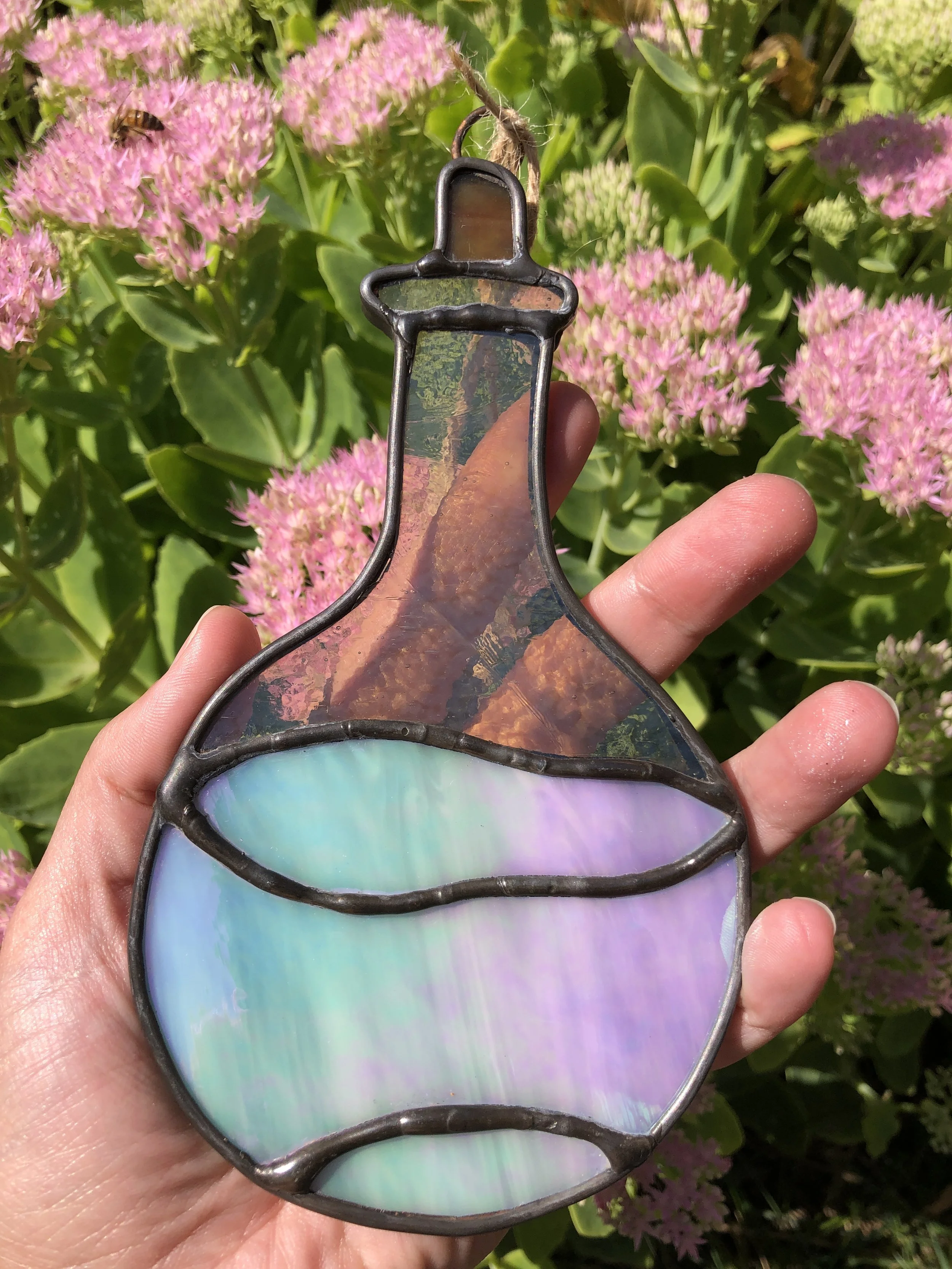 Potion Bottle Stained Glass Suncatcher/ Ornament