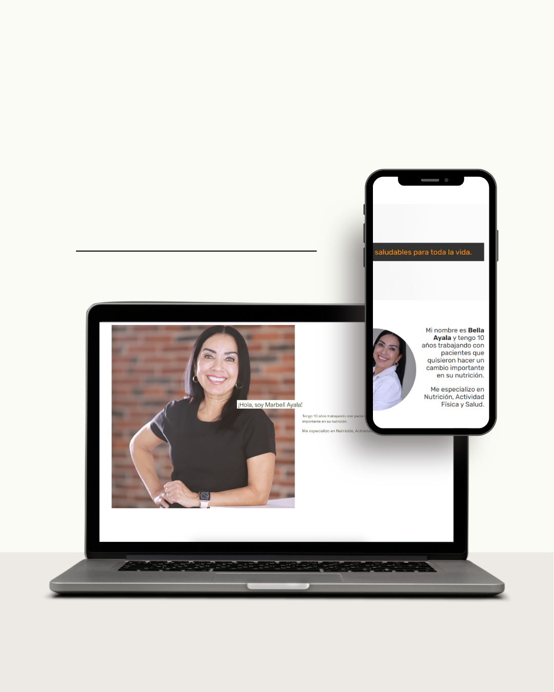 Sitio web en Squarespace y Tienda Nube de la Dra. Nutribella, nutricionista