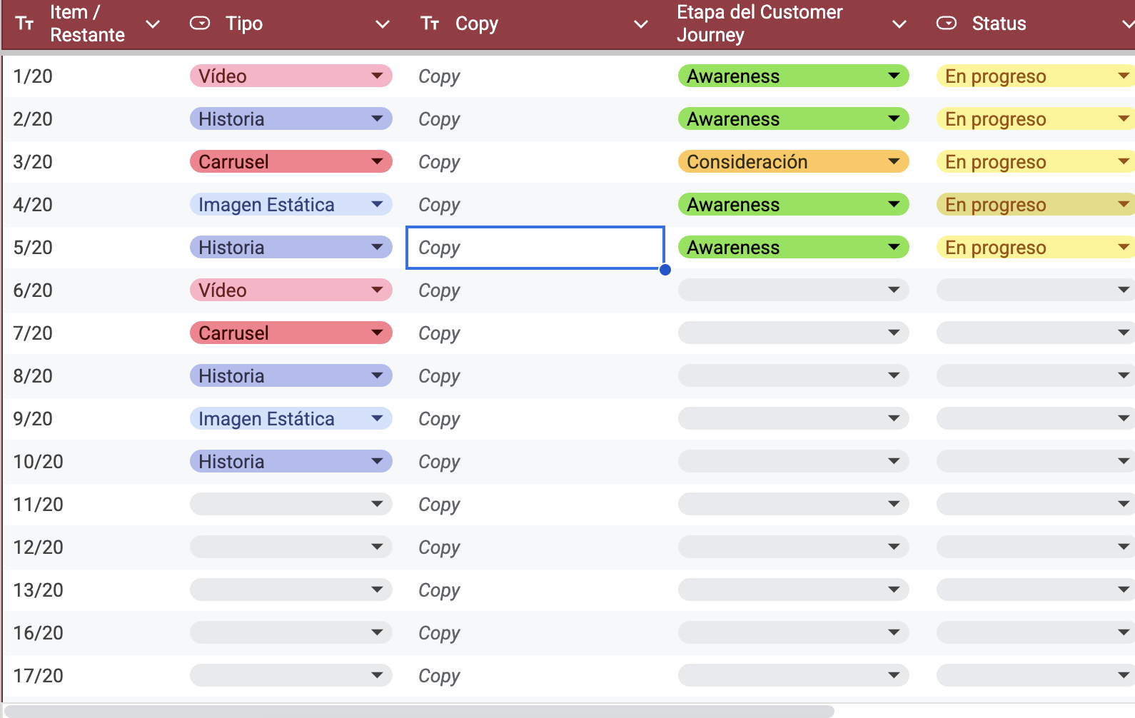Estrategia de contenido + calendario (para Instagram/LinkedIn)