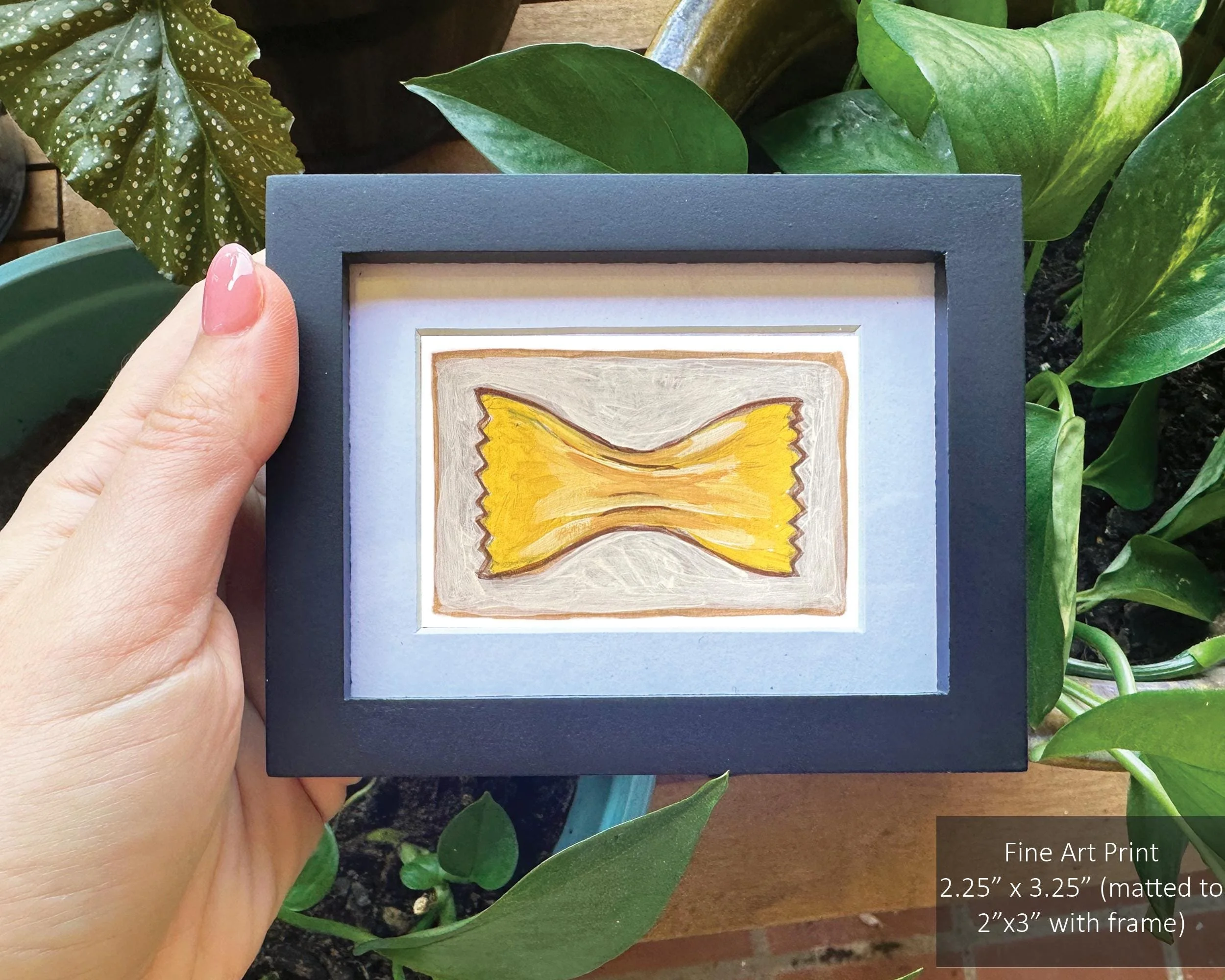 Vintage bowtie pasta art print with a classic aesthetic.