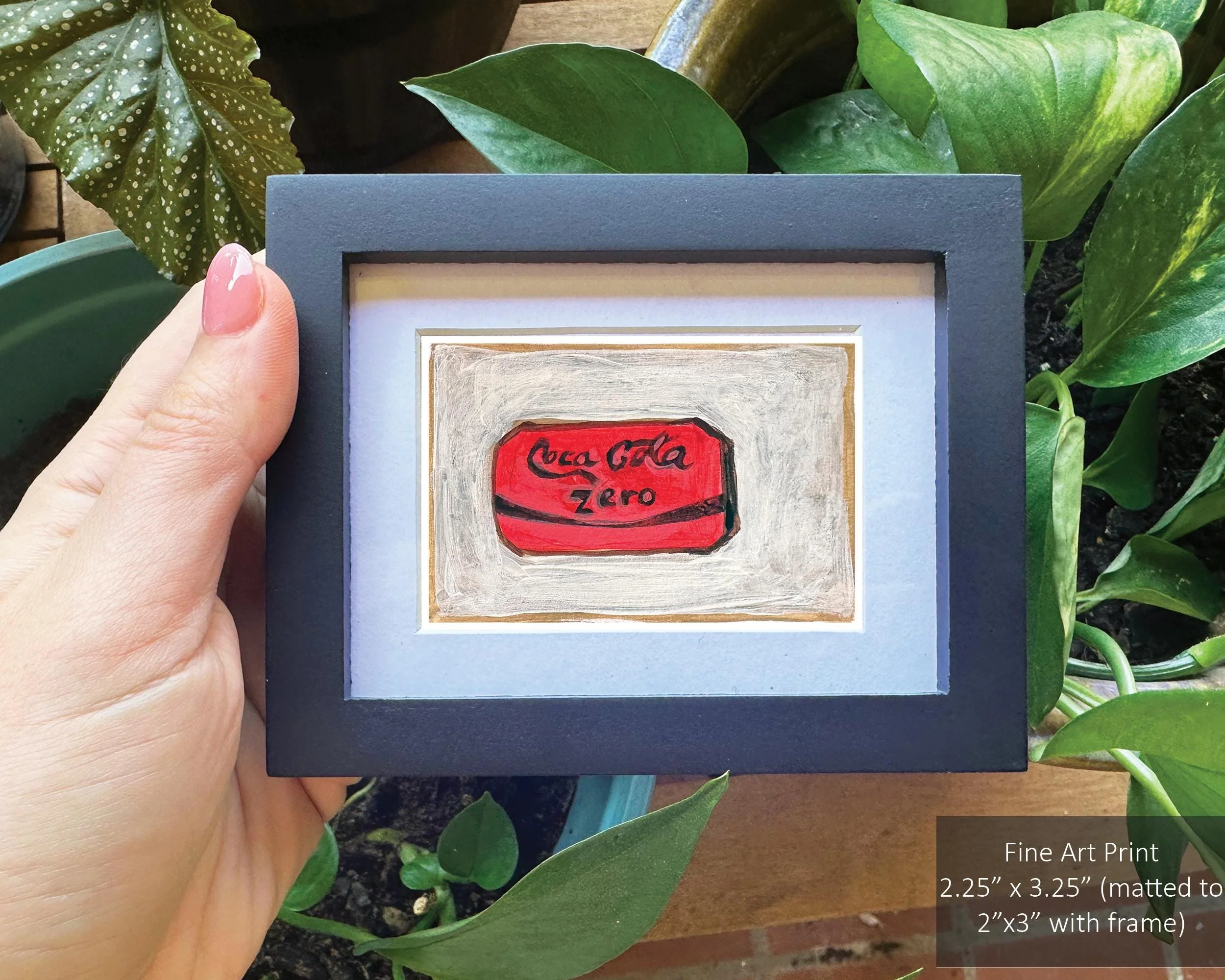 Vintage Coke Zero art print featuring bold black, red, and white colors.