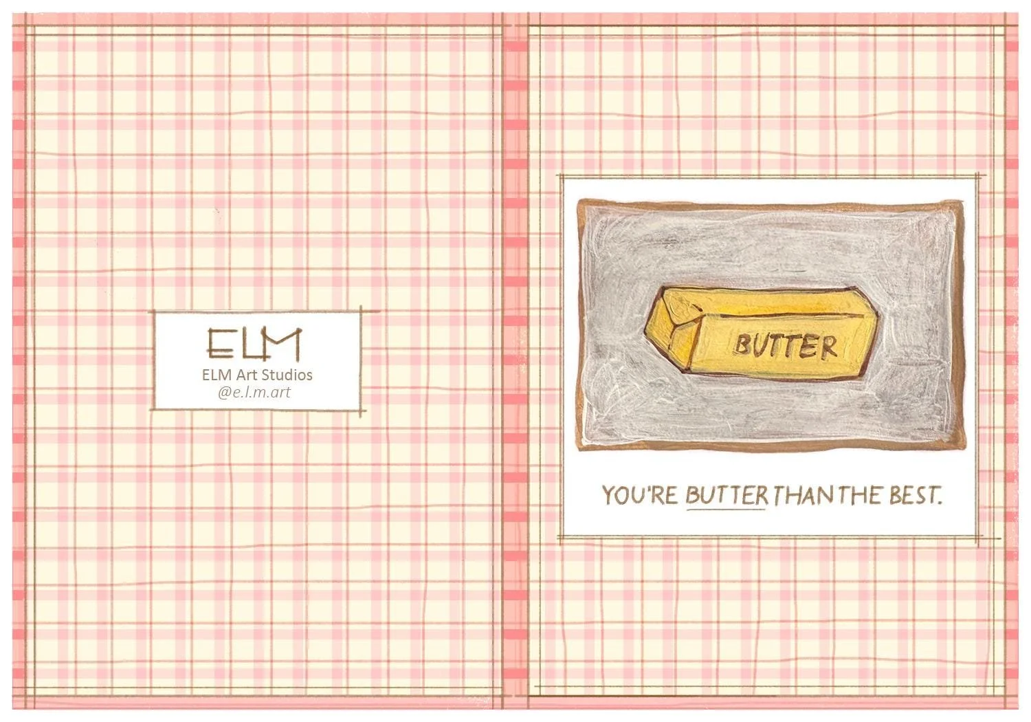 Stationery set featuring kitchen-themed art prints with colorful illustrations.