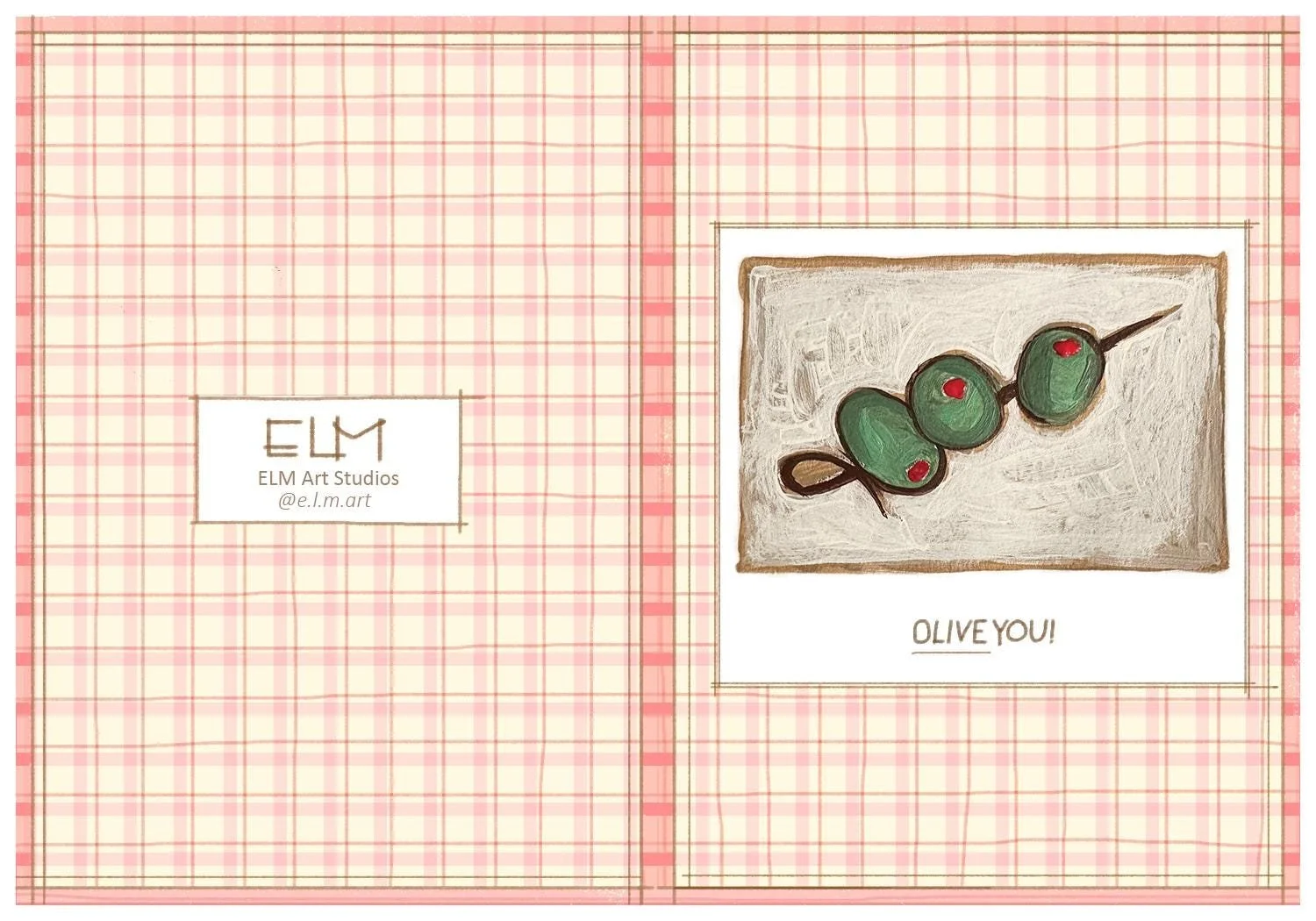 Stationery set featuring kitchen-themed art prints with colorful illustrations.