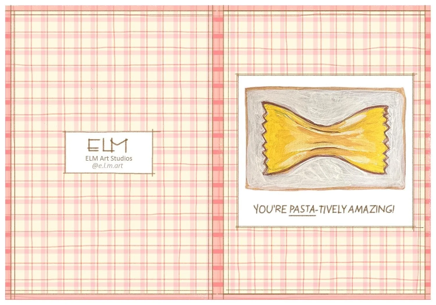 Stationery set featuring kitchen-themed art prints with colorful illustrations.