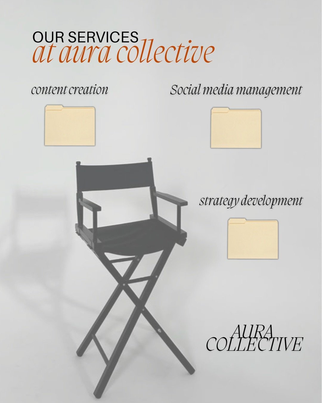 ✨ Our services at Aura Collective ✨

Behind every scroll-stopping post is a strategy, a story, and a team that gets it.

From content creation that feels human,
to social media management that actually converts,
to strategy development that gives you