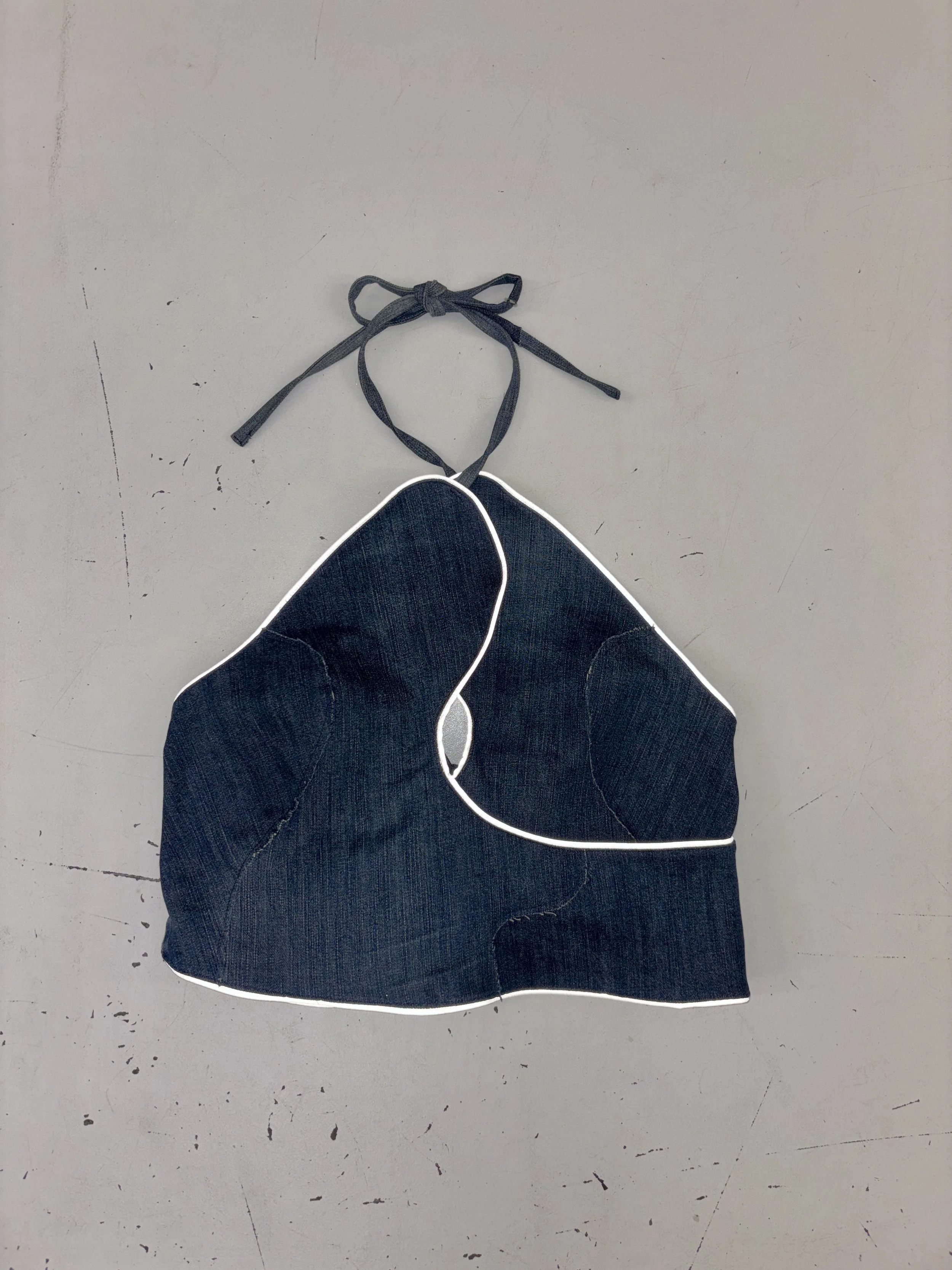 THE UPCYCLED TWO-PIECE DENIM TOP