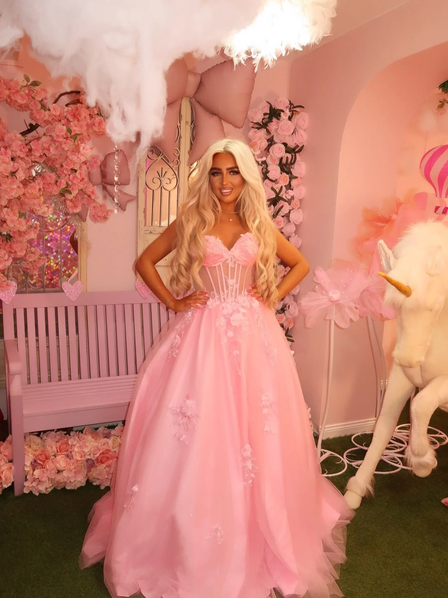 If your prom mood board is all things soft, pink, and dreamy&hellip; keep reading 🌸💕✨ This gown is giving modern fairytale in the best way 💖
 The vibe? Effortlessly princess 👸🏼👀
She&rsquo;s &pound;599&hellip; and waiting for her moment 🙌🏼 But