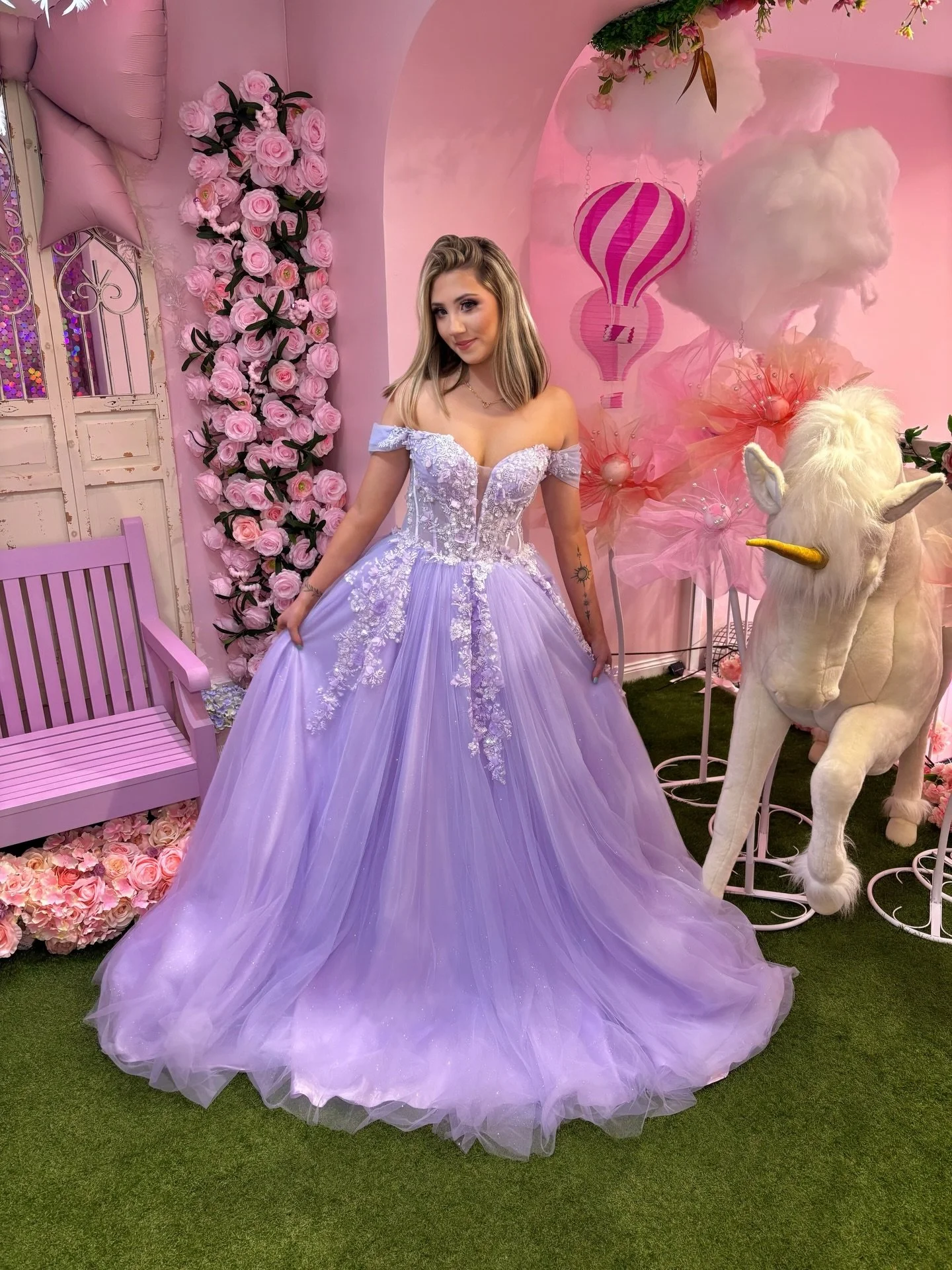 @officialmissnicole said YES to the dress with us 💜👑 And came in to model this unreal purple princess gown giving total Rapunzel vibes and we are OBSESSED ✨

She&rsquo;s getting ready for Miss GB and this dress is doing exactly what it needs to do&