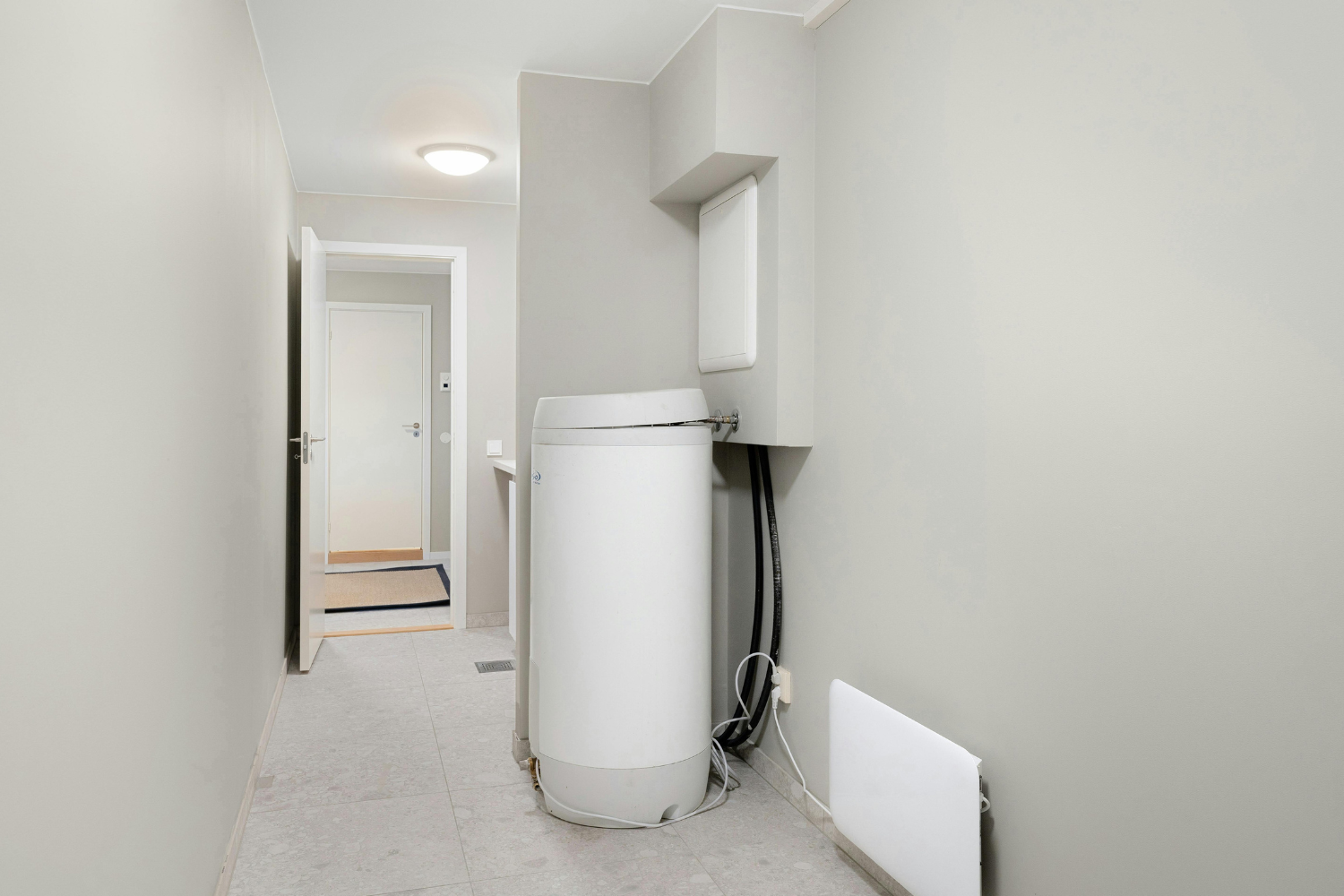 image of a newly installed water heater in a modern home.