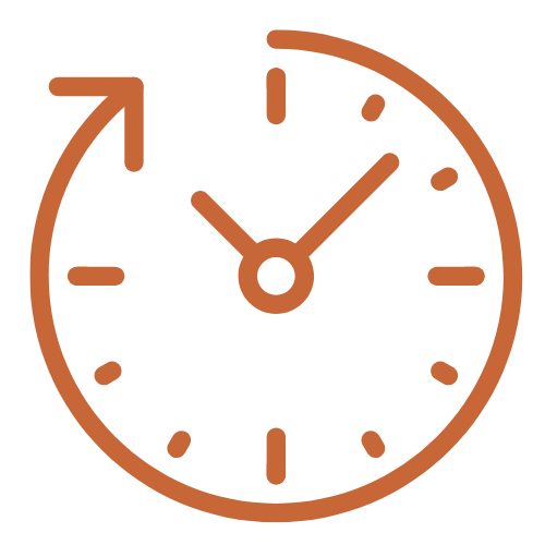 Clock showing the time as 2:05.