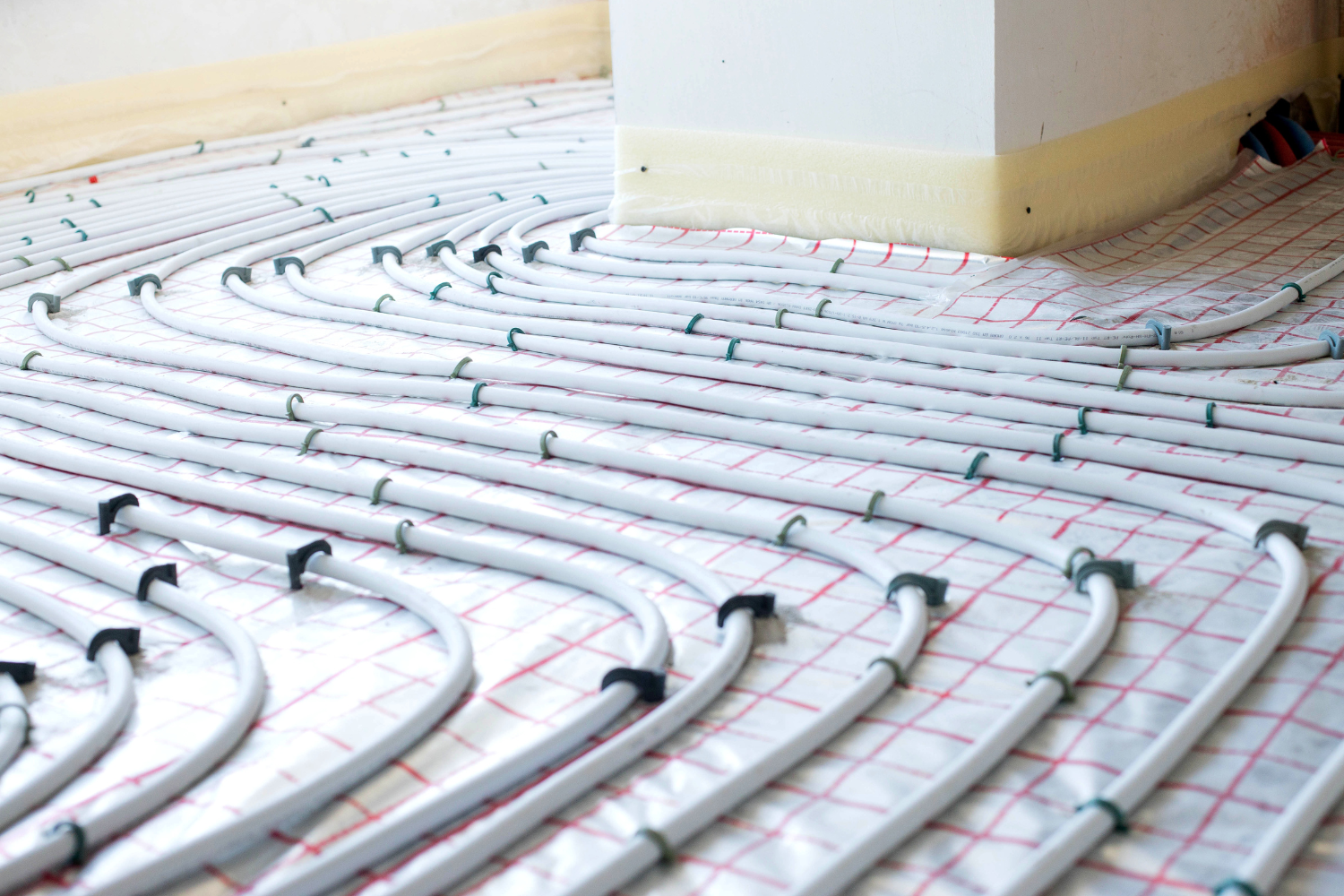 image of hydronic heating piping in a home