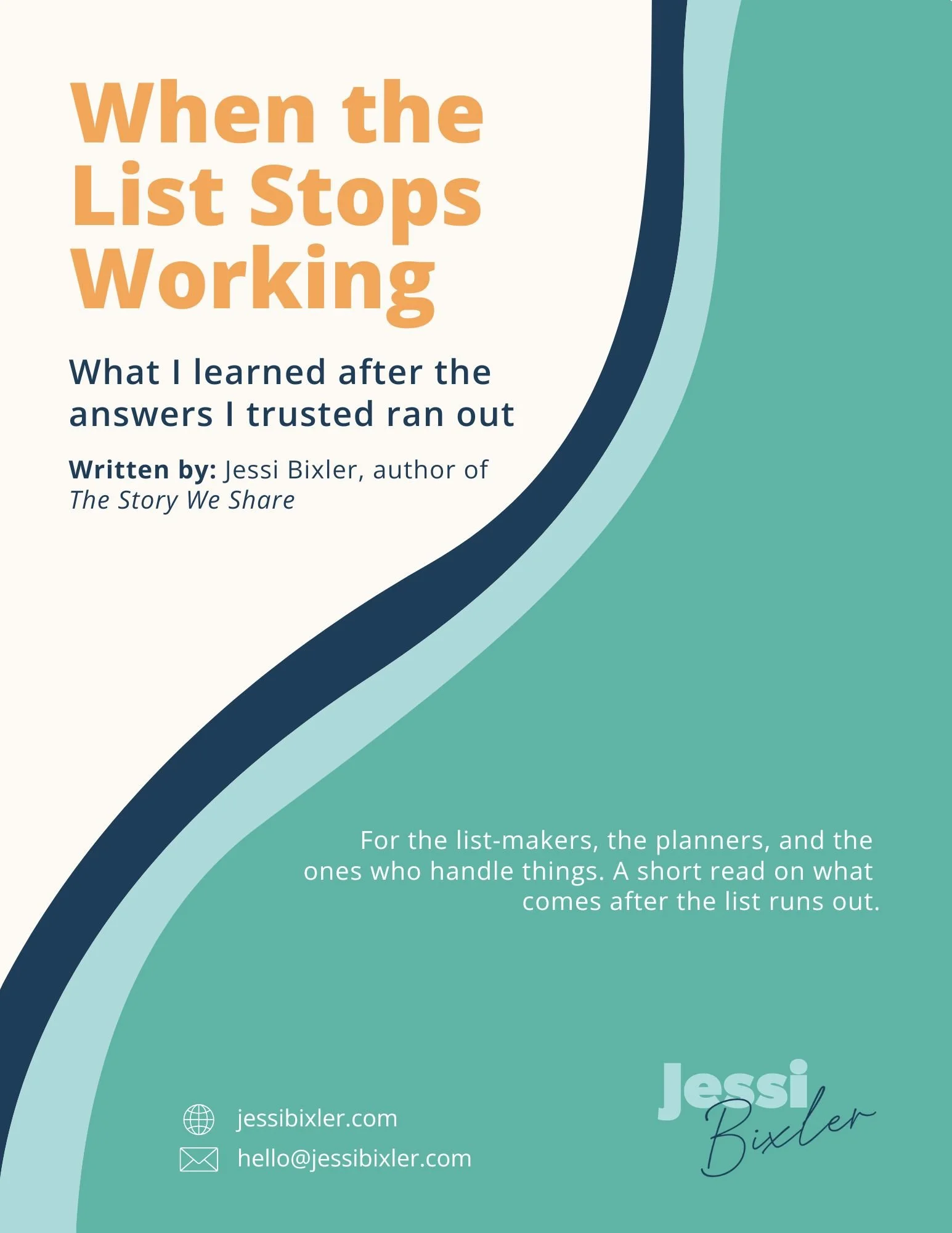 When the list stops working coverpage