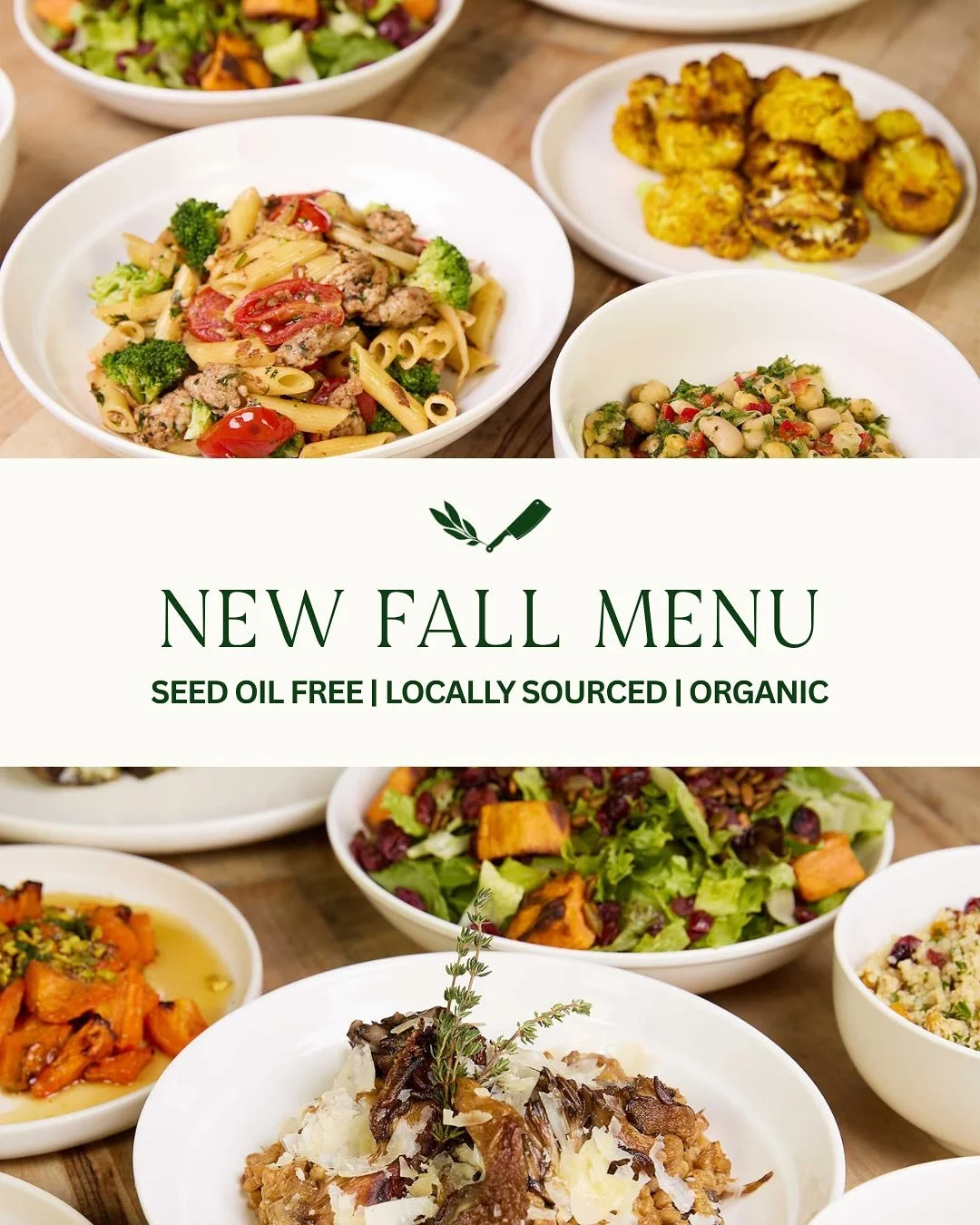 Hello October! 🍂 A new month calls for a new menu and our FALL MENU has officially arrived. Each dish is crafted around what&rsquo;s in season, so you&rsquo;ll enjoy produce at its peak.&nbsp;

From locally sourced ingredients to our signature 100% 