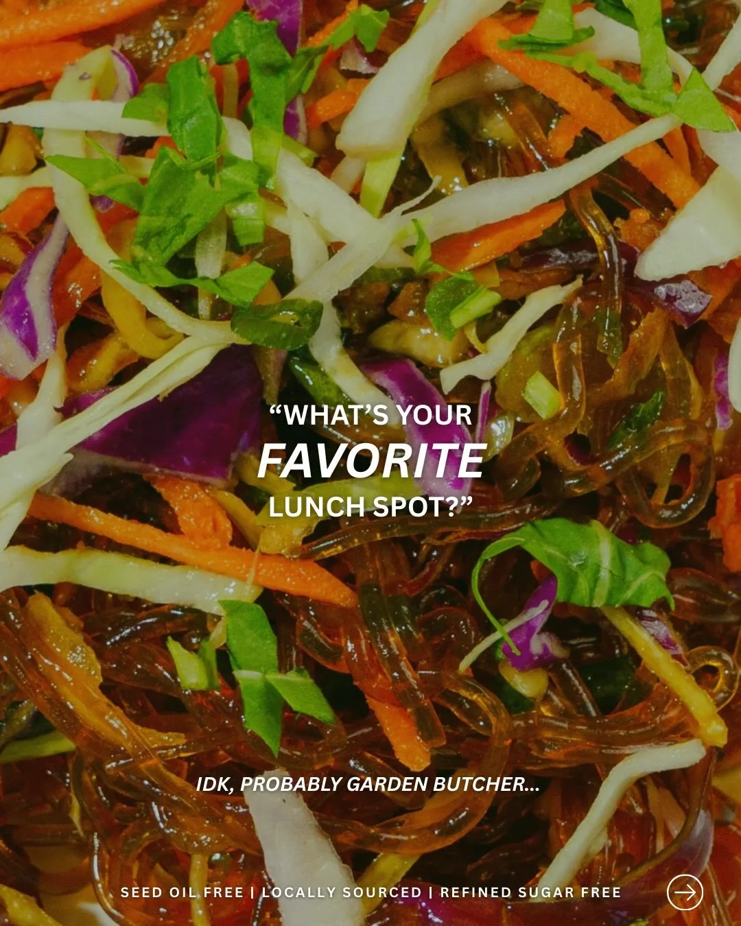 POV: Your favorite lunch spot is @gardenbutcher 🥗

All seed-oil free and locally sourced because your lunch should be wholesome and delicious.&nbsp;Swipe to see what we have to offer and more 💚 Comment your favorite item below we want to know what 