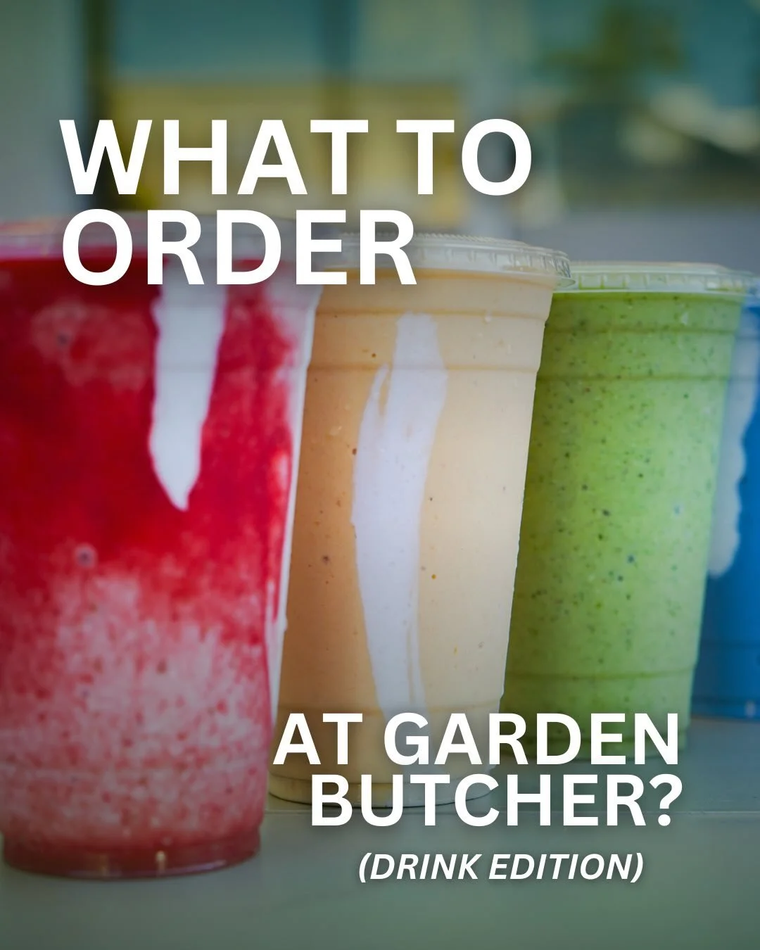We know you love our seed-oil free food&hellip; but have you tried our drinks @gardenbutcher? 👀💚
Swipe to see what you&rsquo;re missing. From smoothies to matcha, coffee, and refreshing sips made to keep you feeling good...which one are you choosin