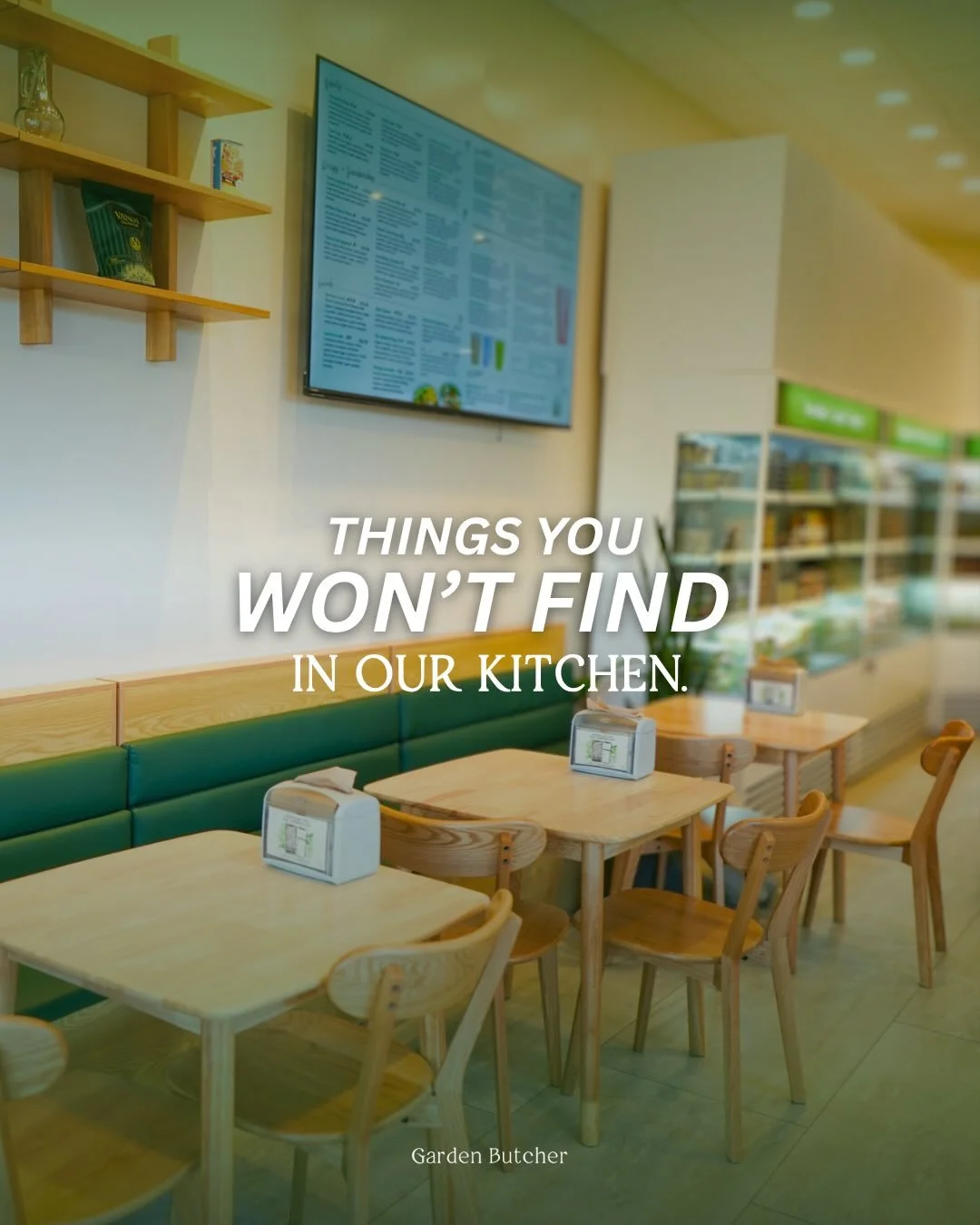 It&rsquo;s true we don&rsquo;t cut any corners at @gardenbutcher 🌿
Everything we serve is 100% seed-oil free, locally sourced, and made with real ingredients you can recognize and pronounce. 💚
Clean food. Thoughtfully made. Done right. 💚
More loca