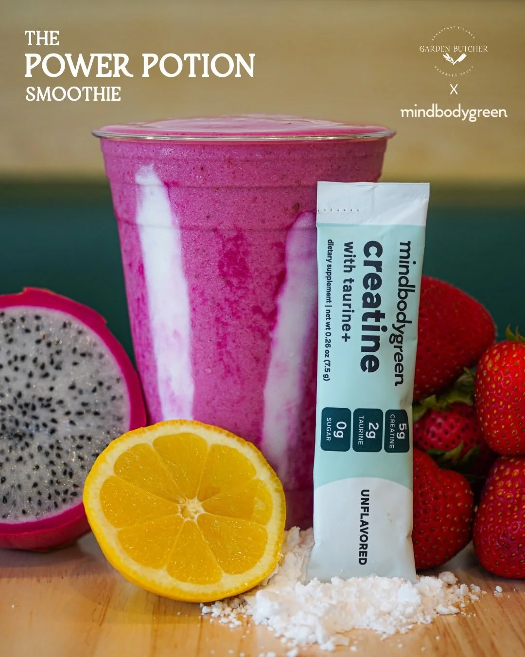 Introducing The Power Potion Smoothie our newest collaboration with @mindbodygreen

A refined fusion of performance, recovery, and elevated wellness, crafted with organic pitaya, organic strawberry, organic banana, organic watermelon juice, locally s