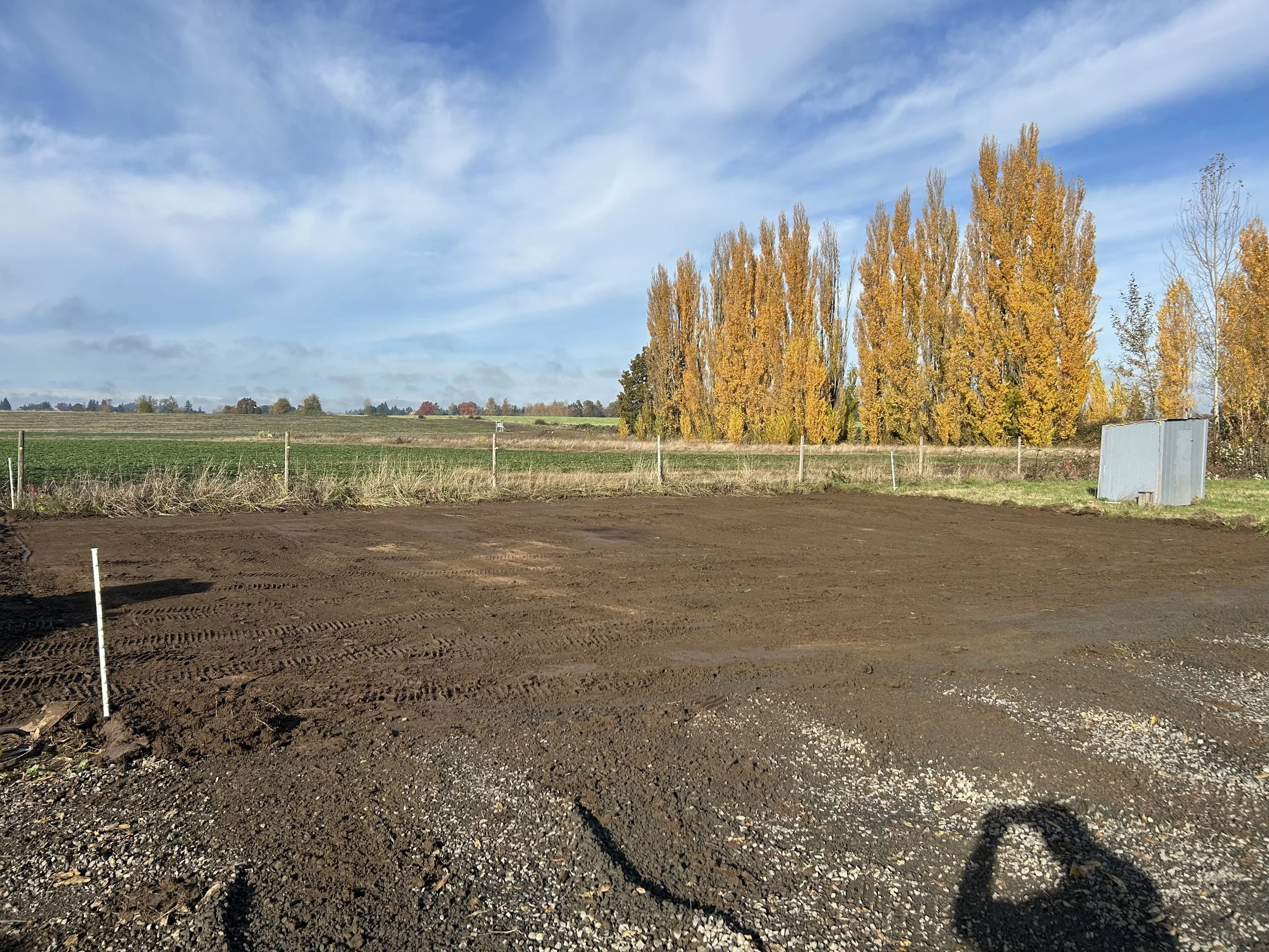 graded area for horse arena
