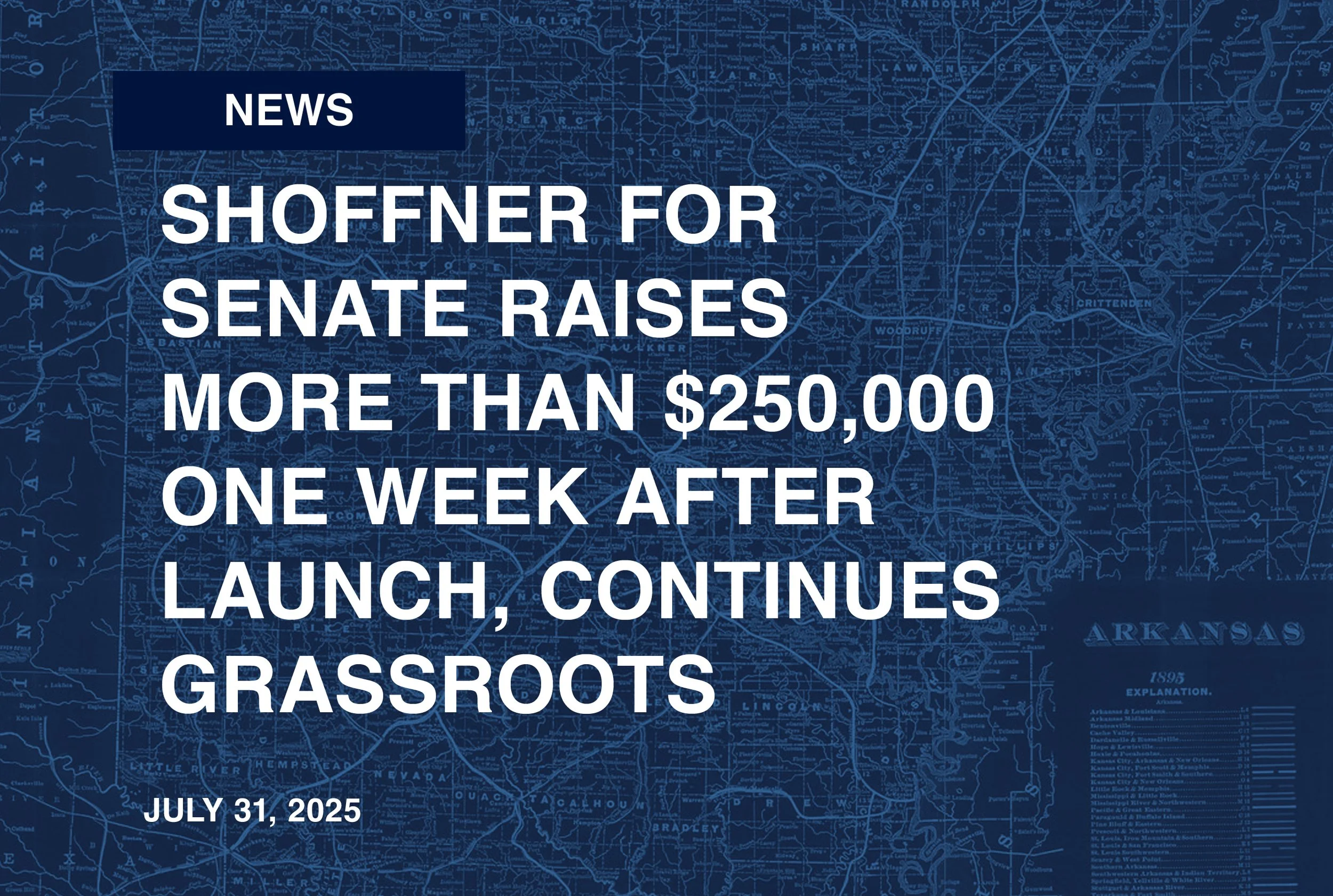 Shoffner for Senate Raises More Than $250,000 One Week After Launch, Continues Grassroots Movement to Take on Tom Cotton