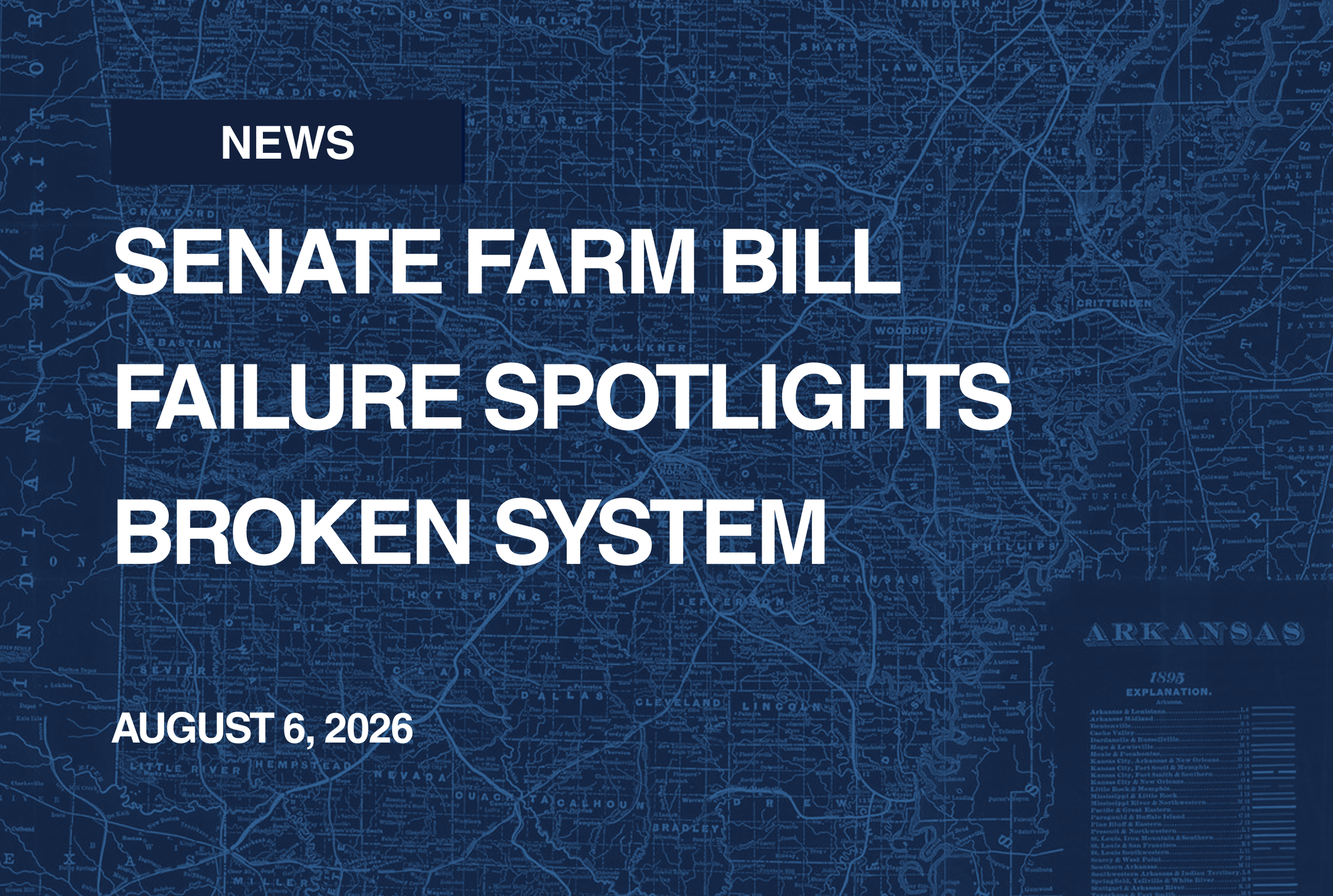 Senate Farm Bill Failure Spotlights Broken System