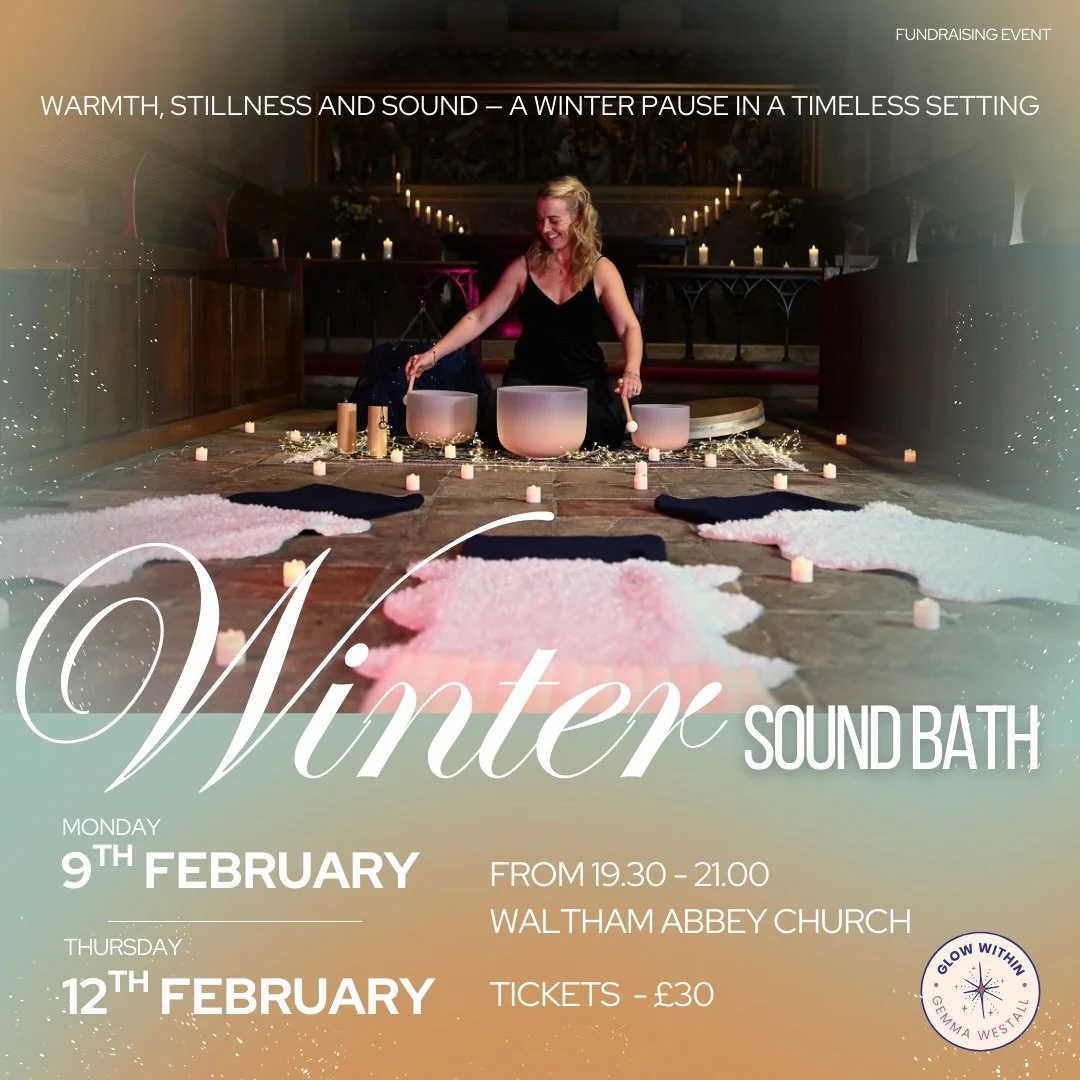 ✨ The Winter Edition ✨
Community Sound Bath at Waltham Abbey Church

I&rsquo;m so happy to be returning to this incredible space after such a beautiful (and fully booked!) debut last time. The response was overwhelming, and I&rsquo;m so grateful for 